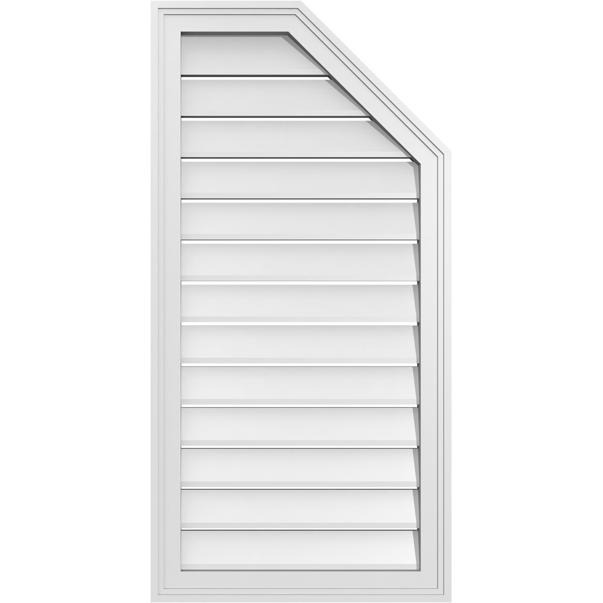 Ekena Millwork GVPOR20X4002SF 20-Inches x 40-Inches Off-white Octagon PVC Gable Louver Vent