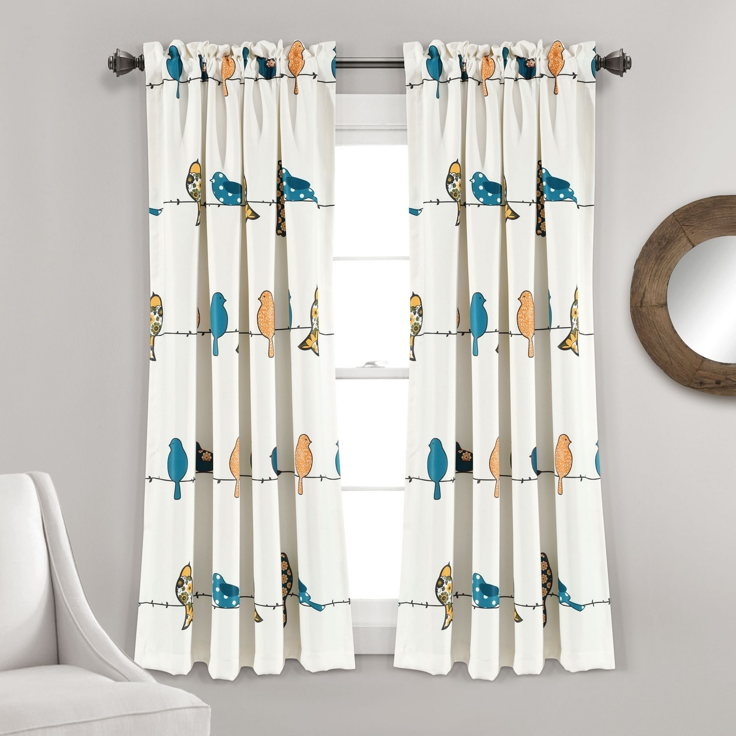 Lush Decor 16T003358 63-Inches Multi Light filtering Rod pocket Curtain panel pair