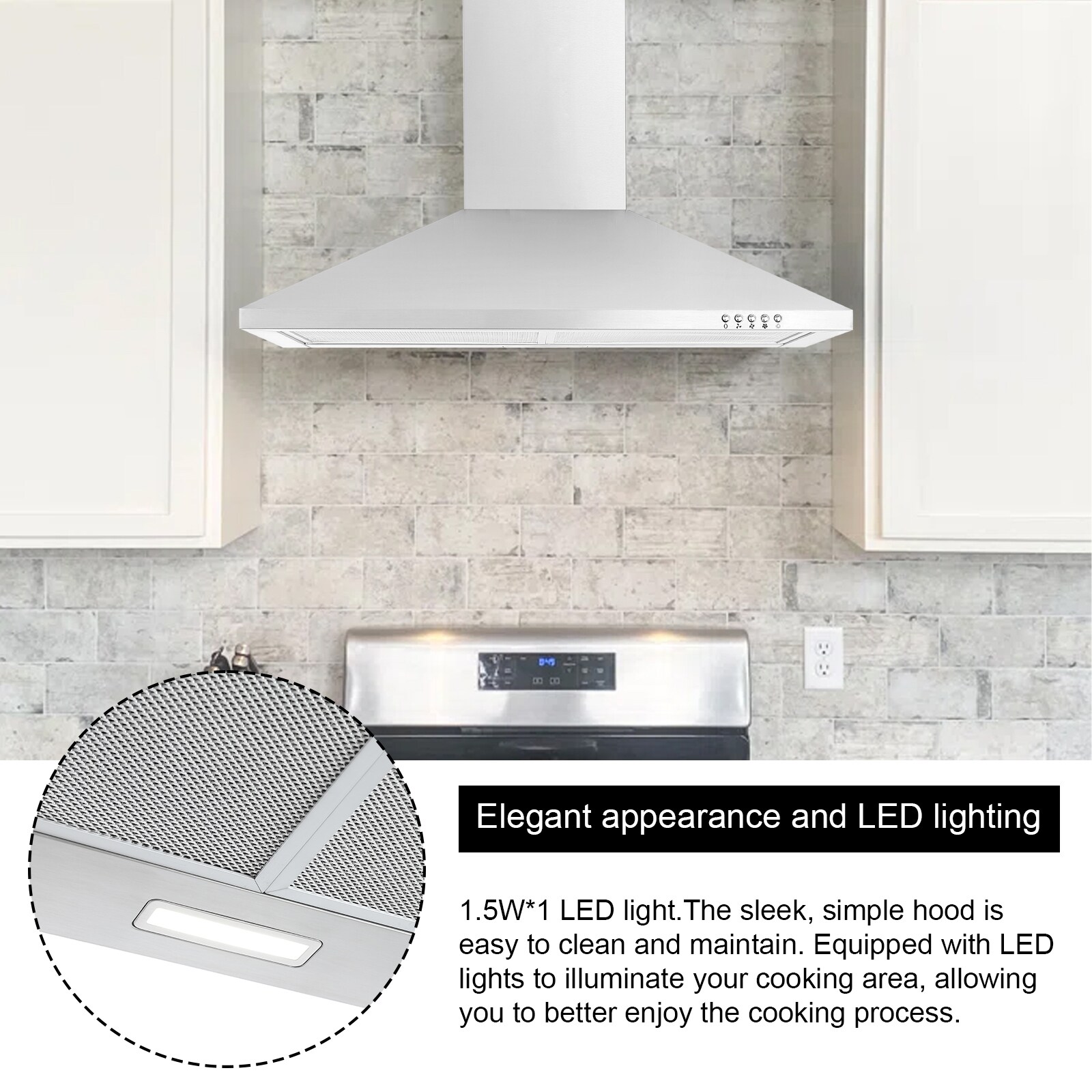 Maocao Hoom BH63135 Wall-Mounted-Range-Hoods - View #3