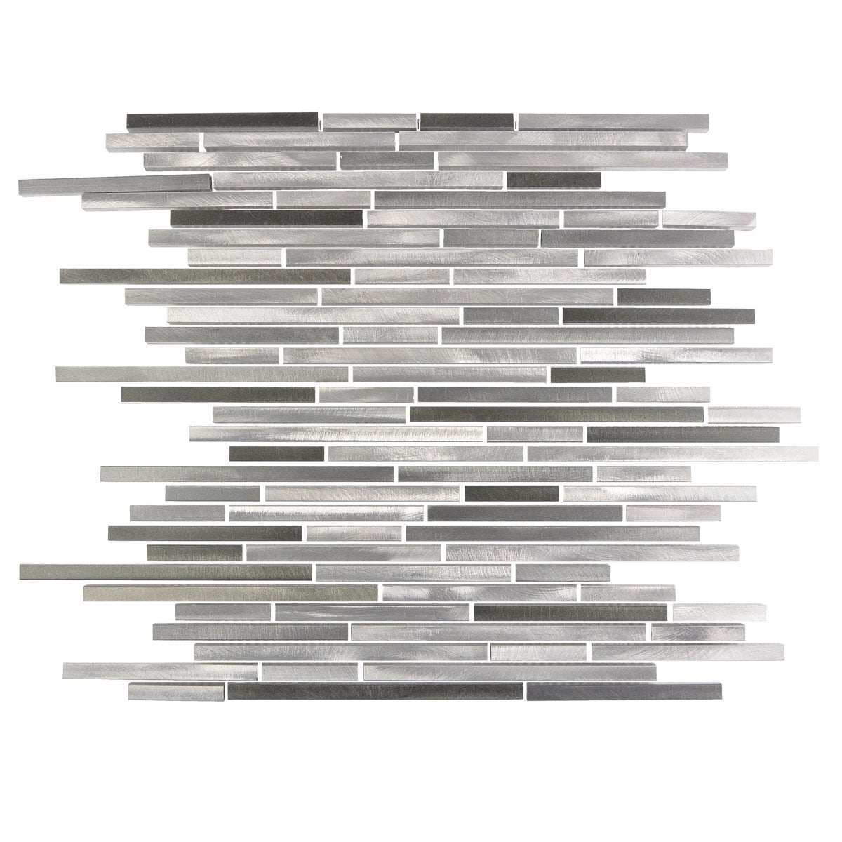 Abolos LWSCTLTLN-NY City Lights New york gray 12-in x 12-in Brushed Metal Linear Mosaic Wall Tile ( 10.32-sq ft Carton )