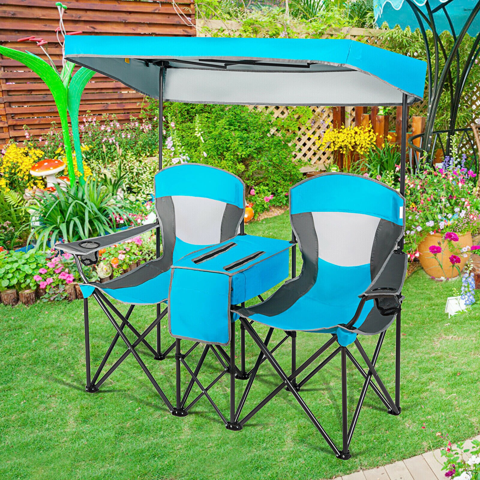 WELLFOR DOJ70569BL Beach-Camping-Chairs - View #5