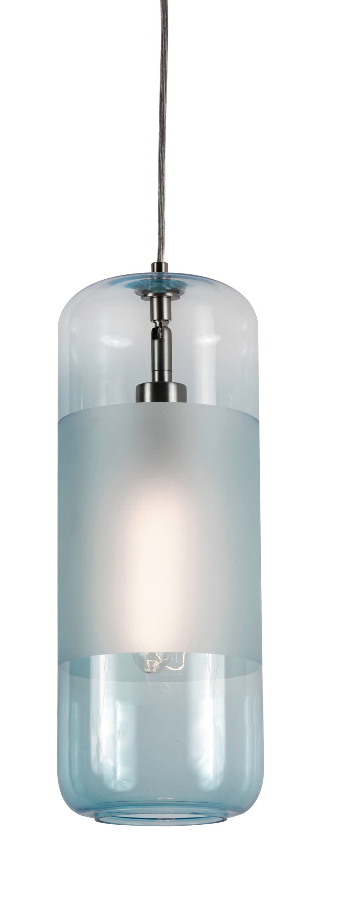 AFX HRP06MBSNAQ Hermosa Satin Nickel Transitional Cylinder Mini Hanging Pendant light