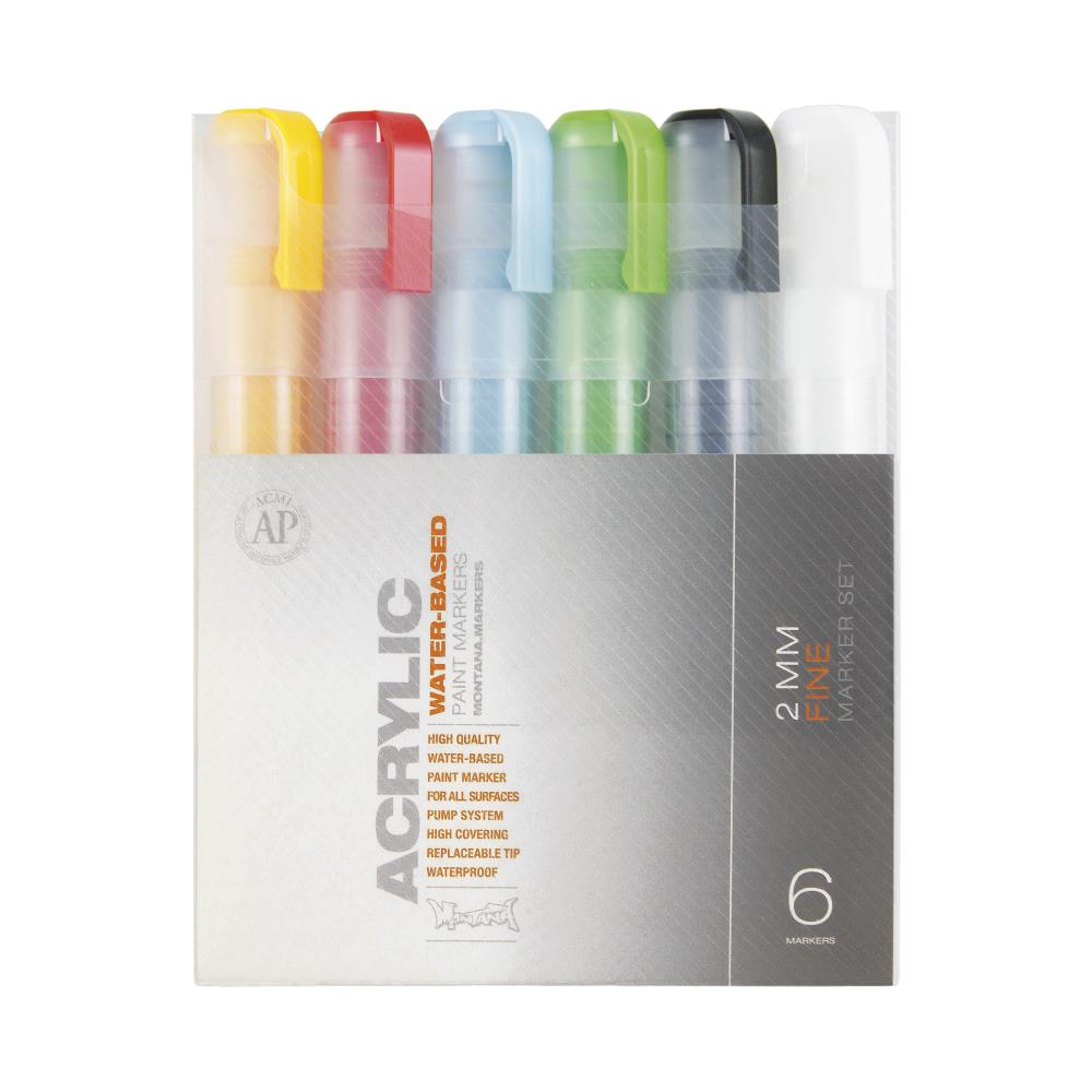 Montana Cans Acrylic Markers 6-Pack Assorted Paint Pen/Marker in the  Writing Utensils department at