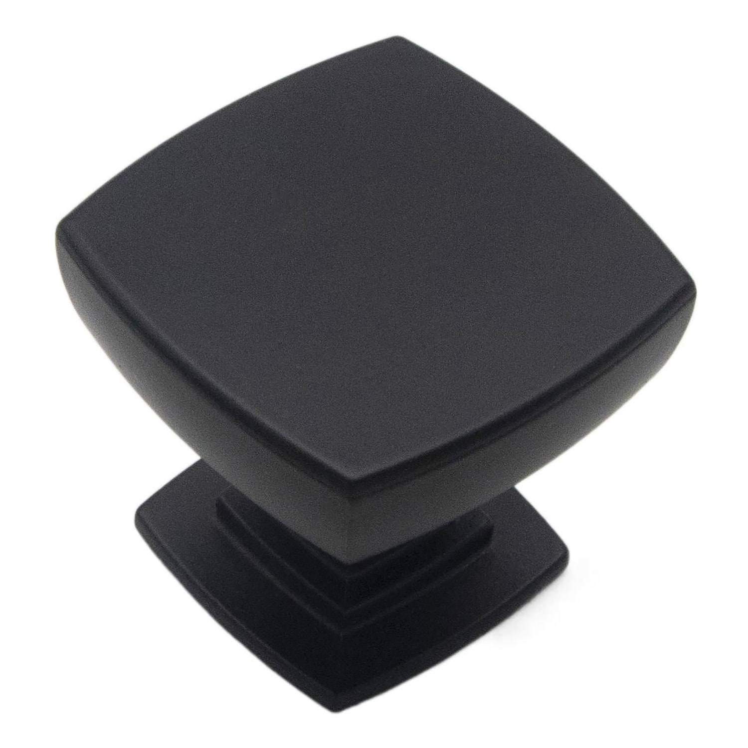 Hickory Hardware Heritage Designs Plaza 1-1/8-in Matte Black Round Transitional Cabinet Knob 10 -Pack #R080556MBX-10G