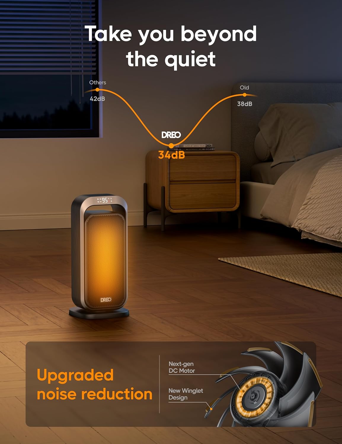 DREO DR-HSH007 GOLD Portable-Electric-Heat - View #6