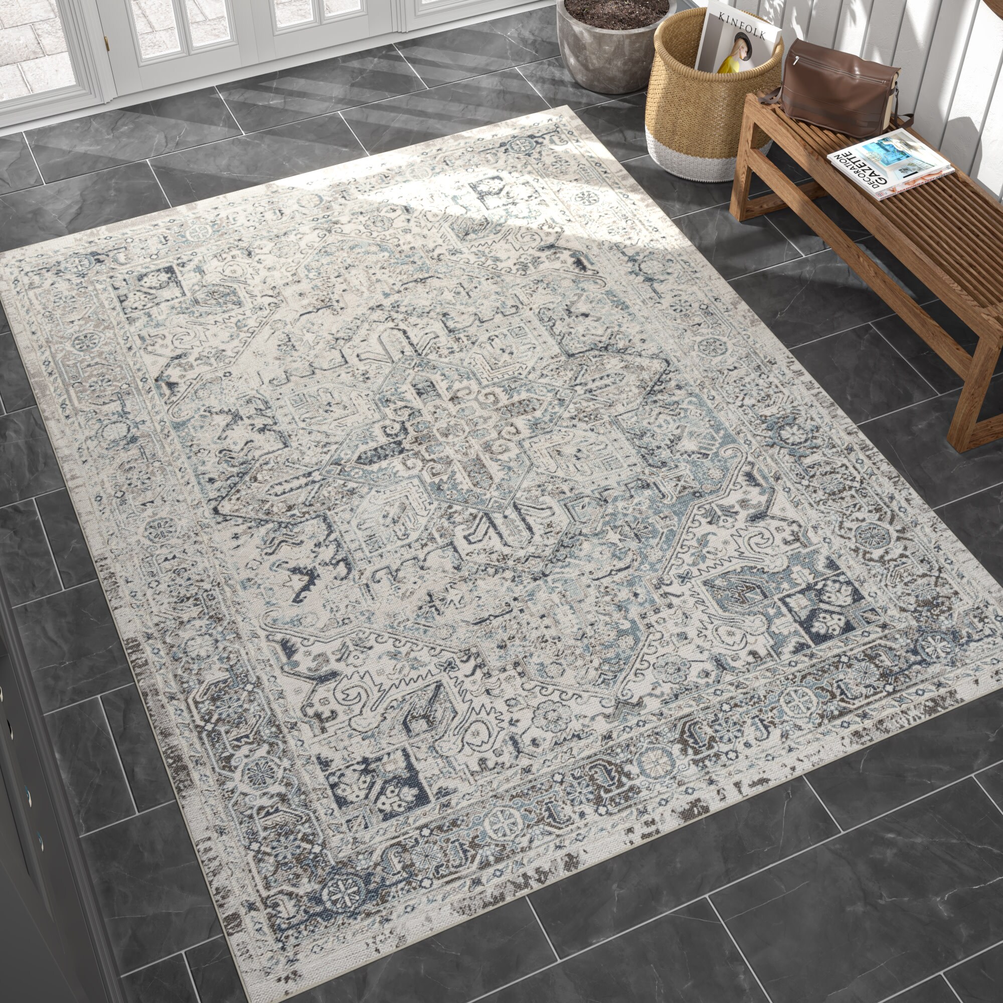 Tayse AQY1106 4X6 rugs - View #4