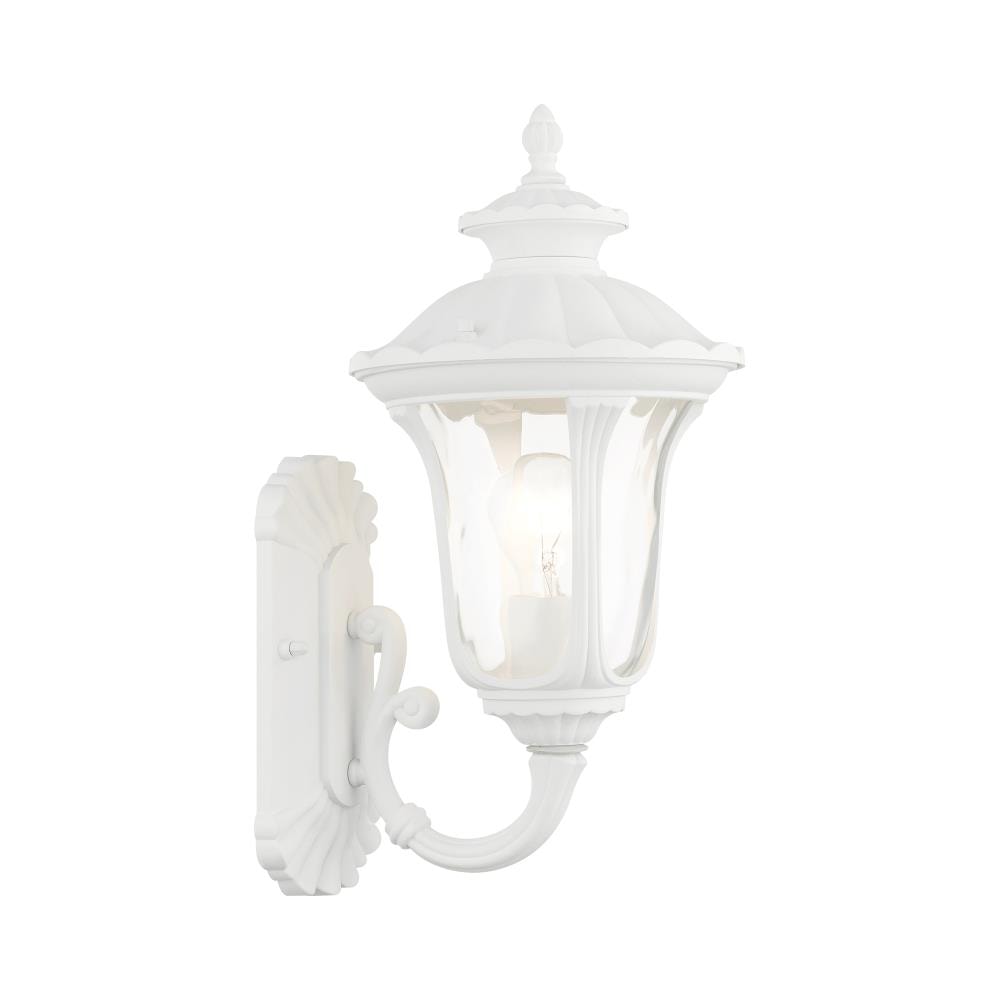 Livex Lighting 7850-13 Oxford 1 -Light 15.5-in H Matte White Hardwired Outdoor Wall Light