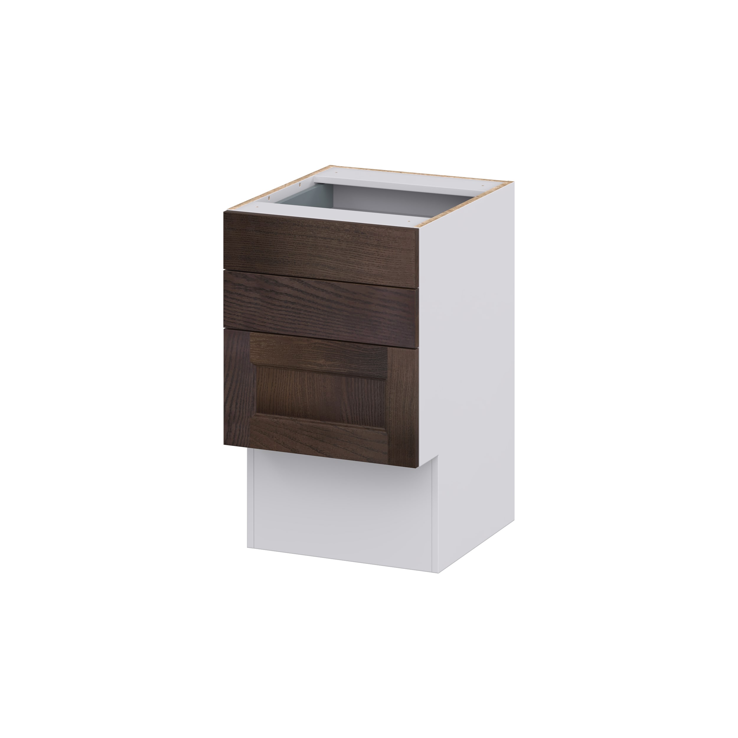 Hugo&Borg 21-in W x 32.5-in H x 24-in D Wood 3-Drawer Base Fully Assembled Cabinet (Recessed Panel Style)