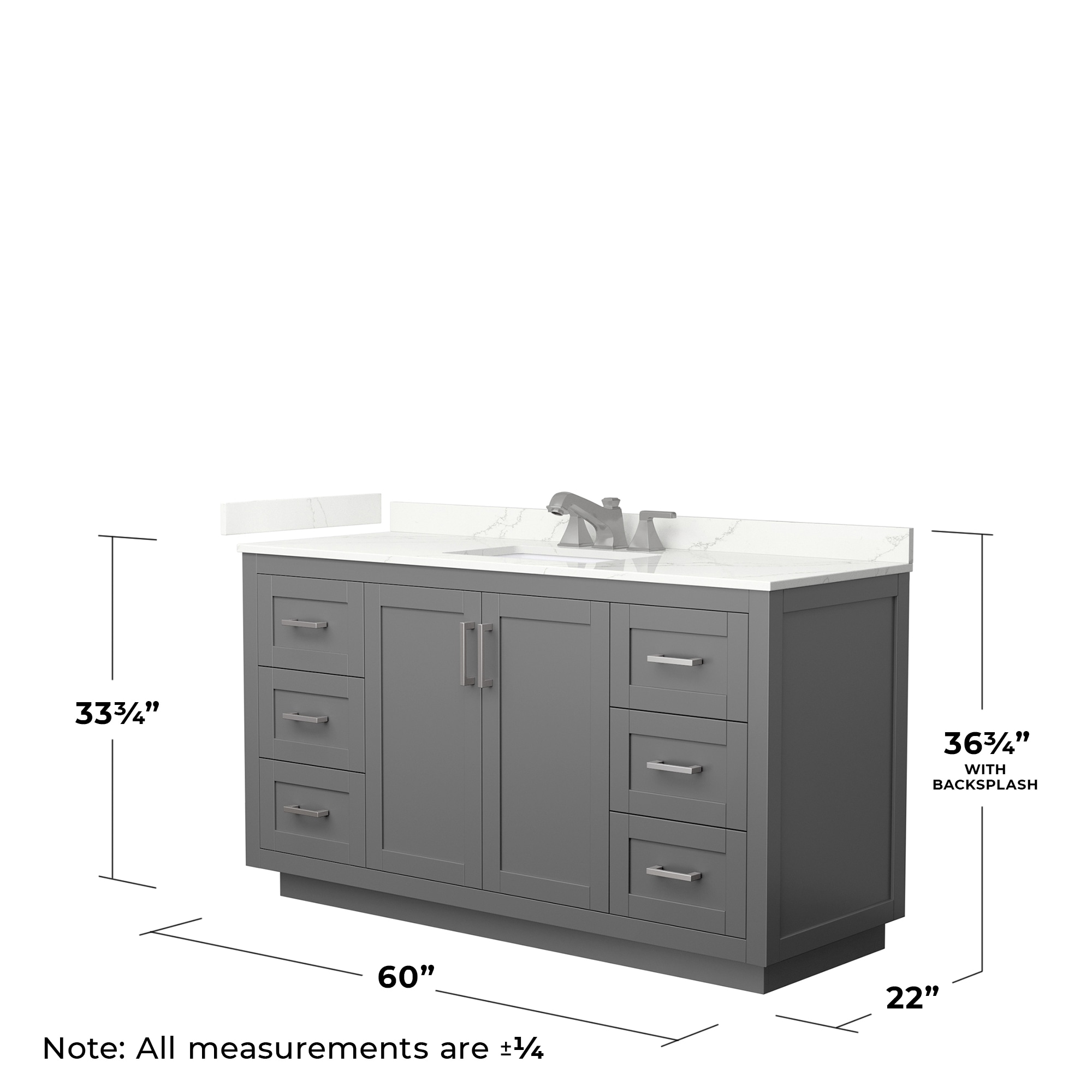 Wyndham Collection WCF292960SKGGTUS3MXX Bath-Vanity-Combo - View #5