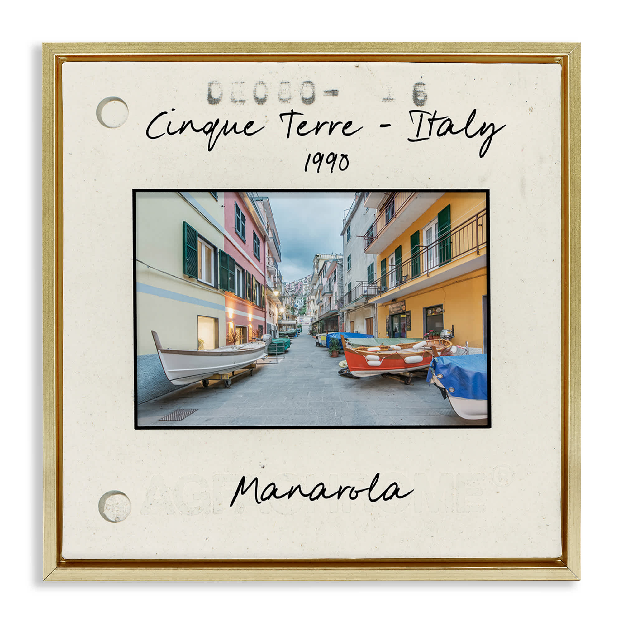 Stupell Industries BS-280-FFG-17X17 Vintage Travel Italy View Gold Framed Floater Canvas Wall Art By Danita Delimont 18 x 18