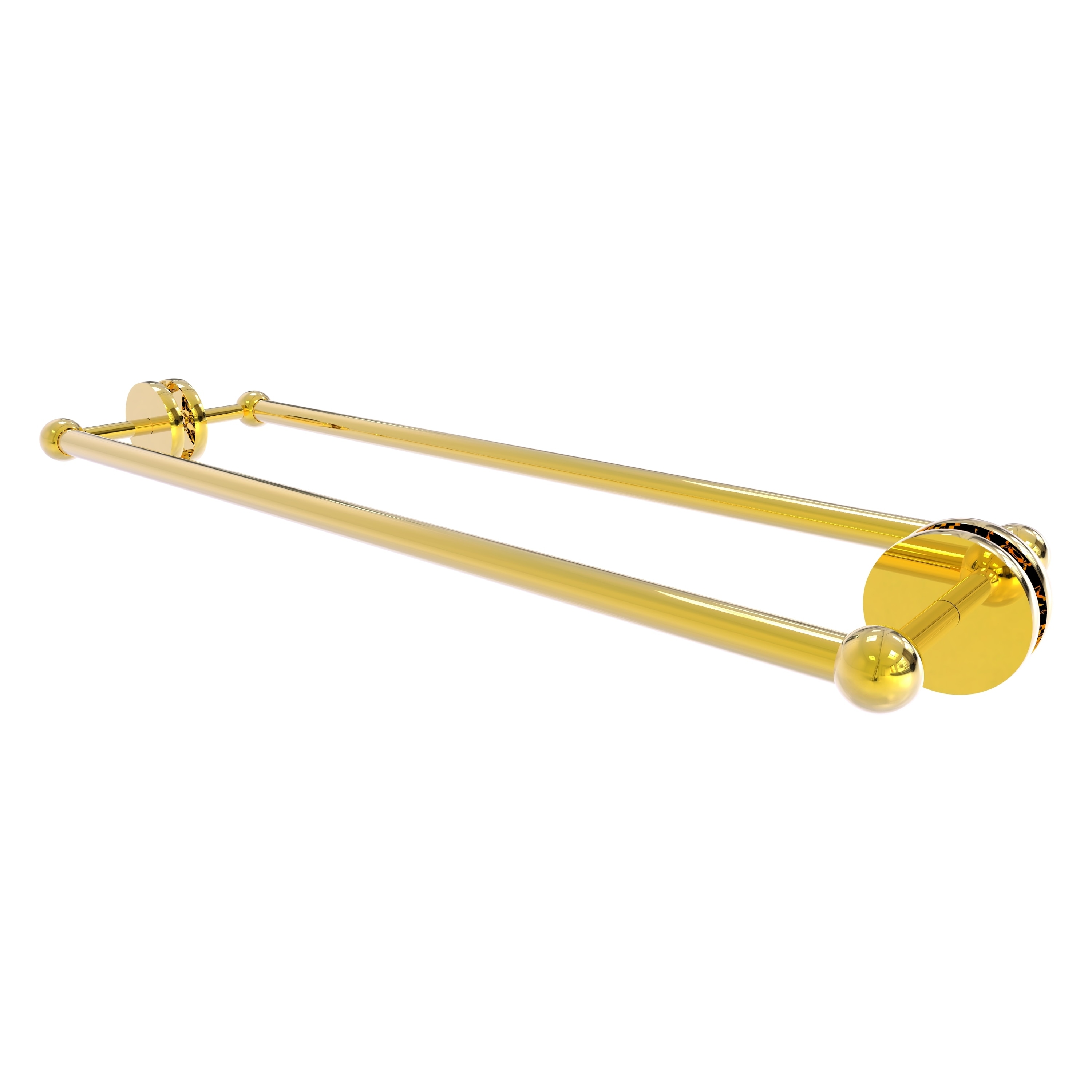 Allied Brass Prestige Skyline 24-in double Polished Brass Wall Mount Double  Towel Bar in the Towel Bars department at