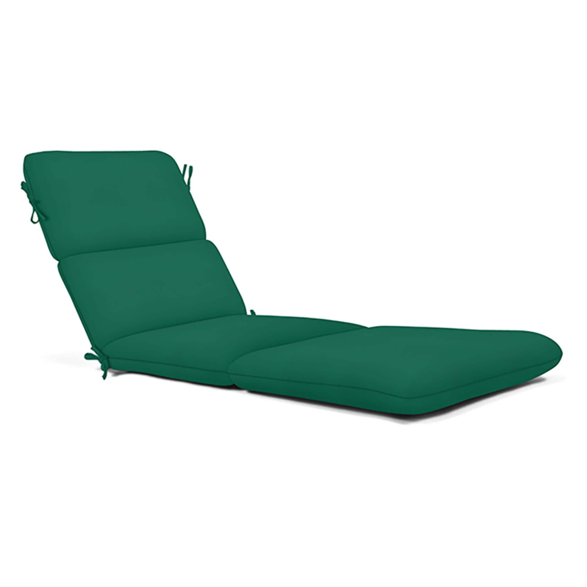 Sunbrella DS2301-3013 Chaise Cushion Sunbrella Fabric 74-in x 22.5-in Canvas Forest Green Patio chaise lounge chair cushion