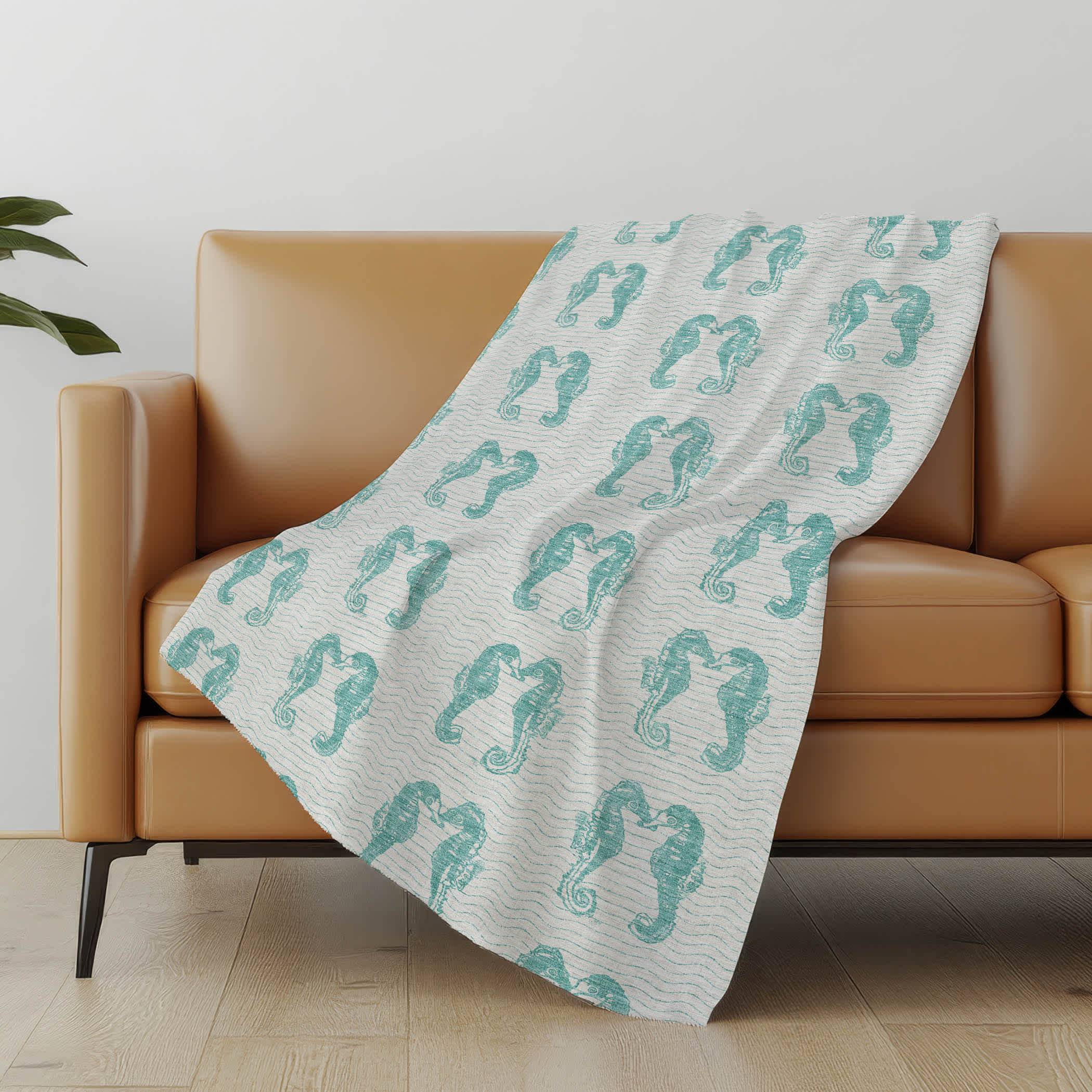 Addison Rugs ASB194AQ50X70 Premium Machine Washable Addison ASB194 Aqua Sherpa Throw Blanket