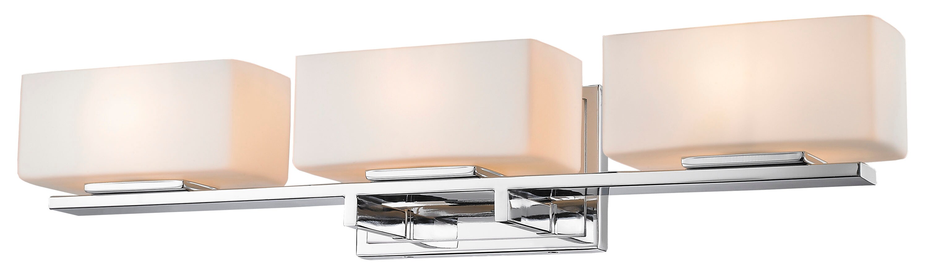 Z-Lite 3029-3V-CH-LED Kaleb 25-in 3-Light Chrome LED Transitional Vanity Light