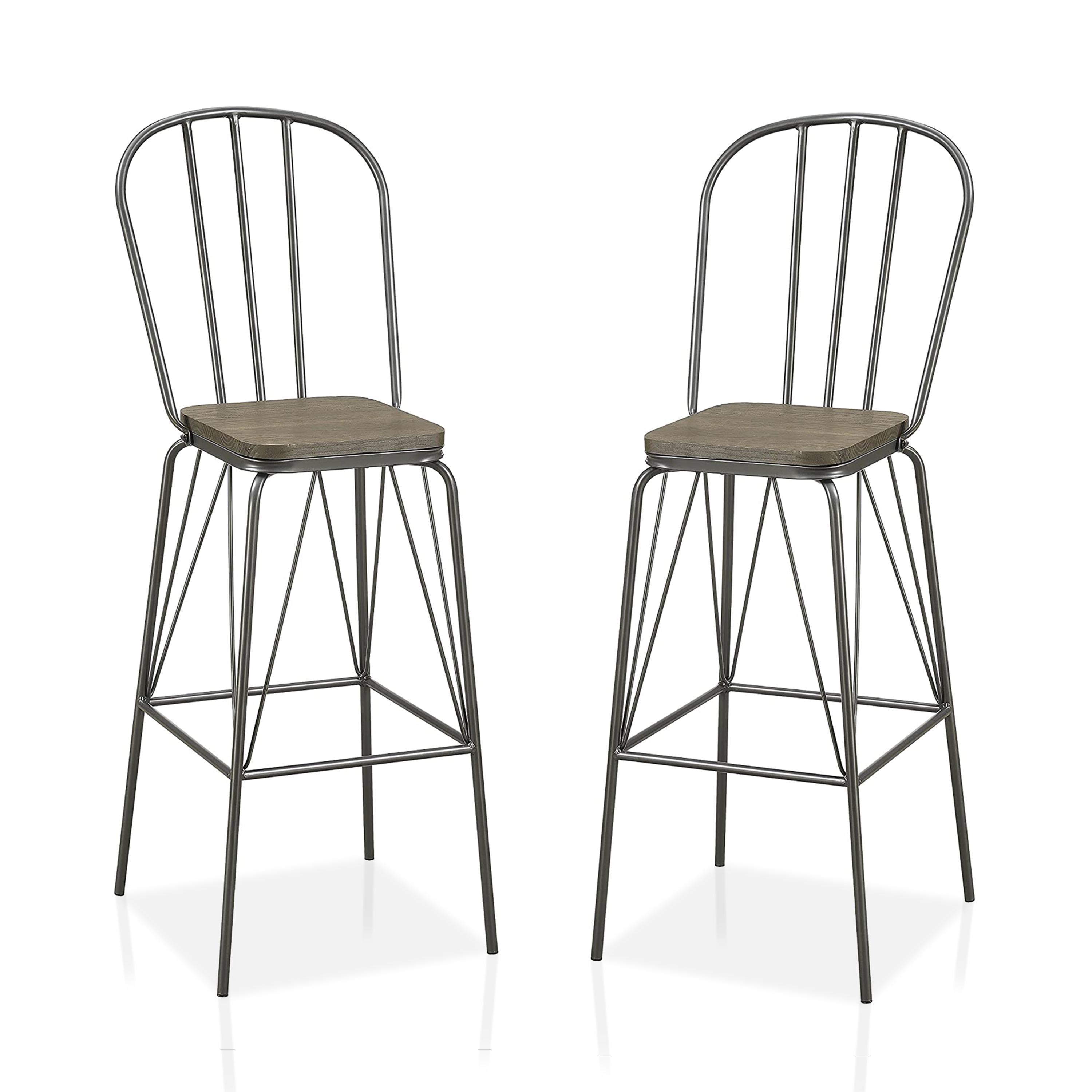 Furniture of America IDF-3510GY-BC stools - View #2