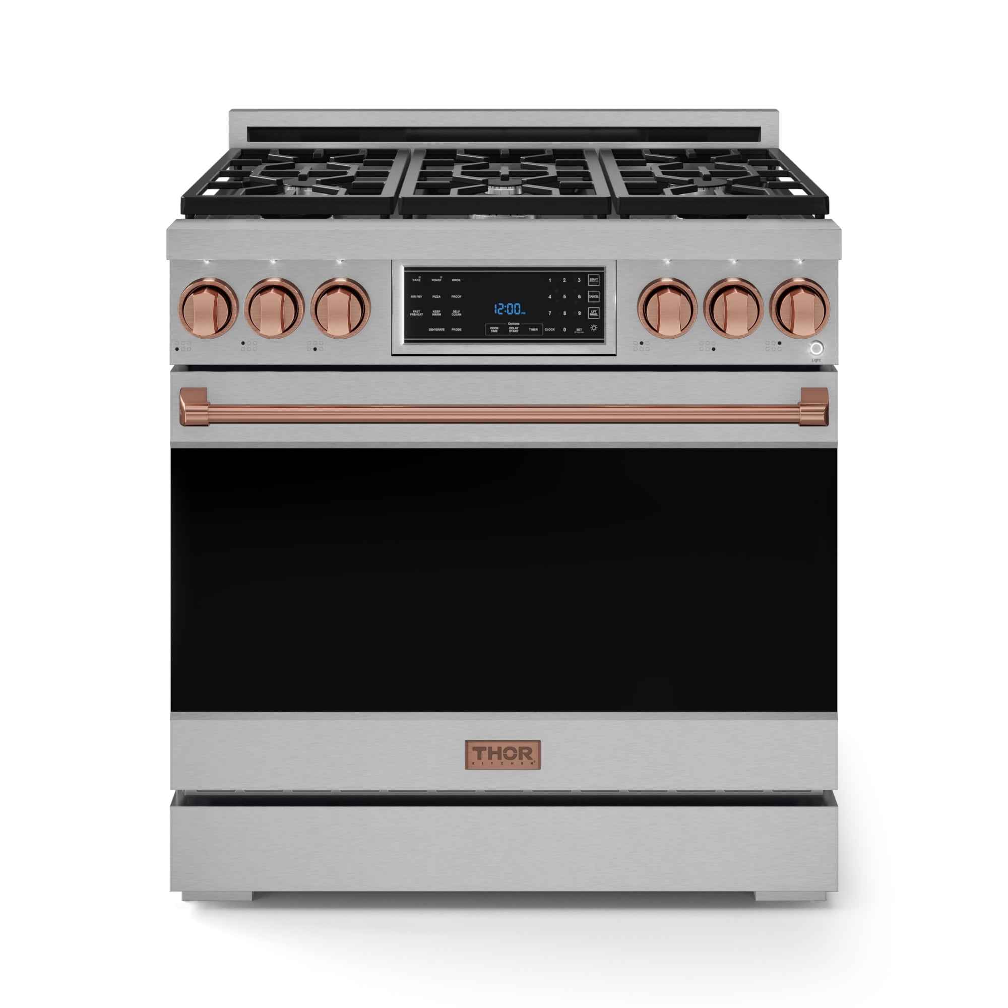 Thor Kitchen RSG36LP-RSG Gordon Ramsay 36-in 6 burners 6-cu ft Air Fry Convection Oven Freestanding Liquid Propane Gas Range ( Stainless Steel )