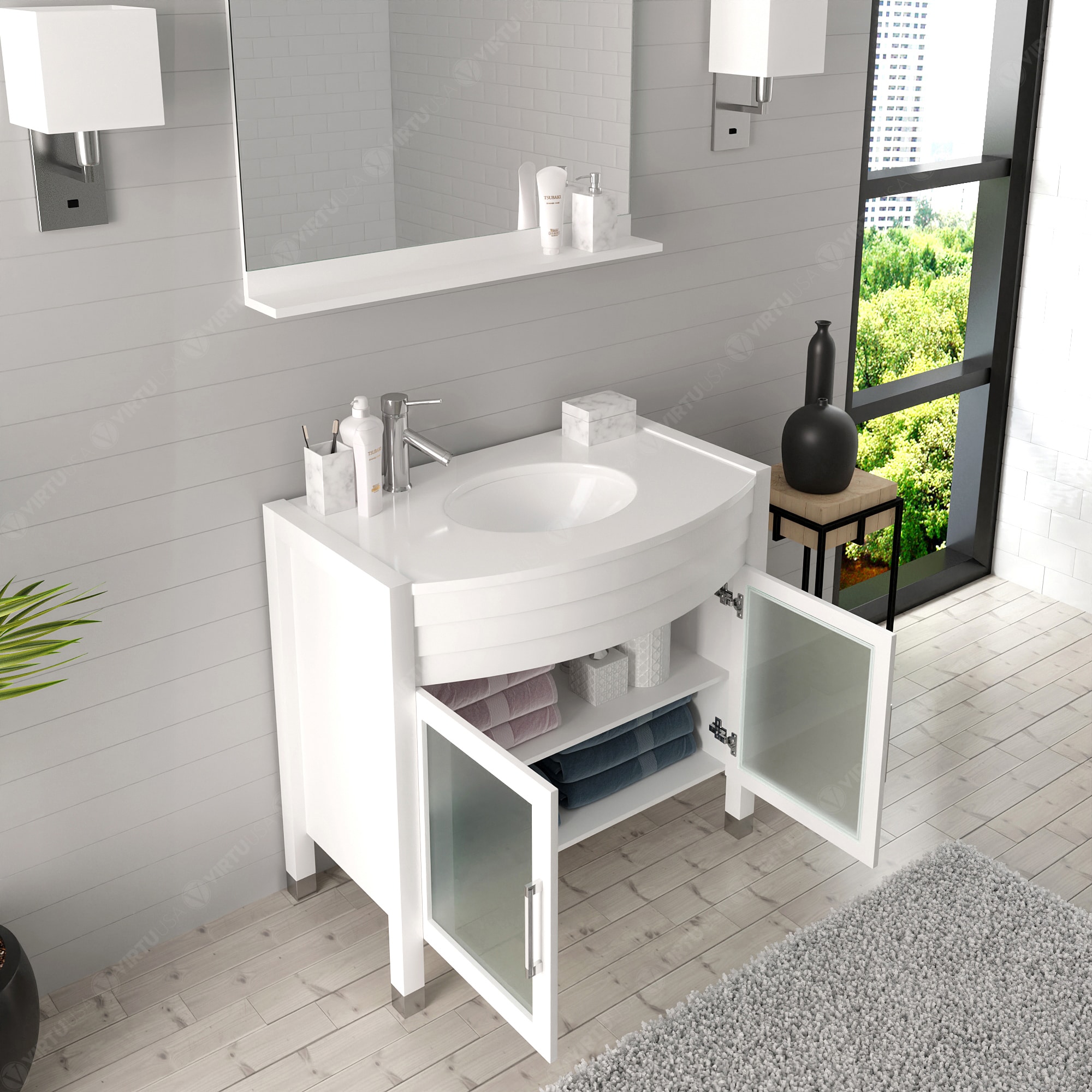 Virtu USA UM-3071-S-WH Bath-Vanity-Combo - View #4