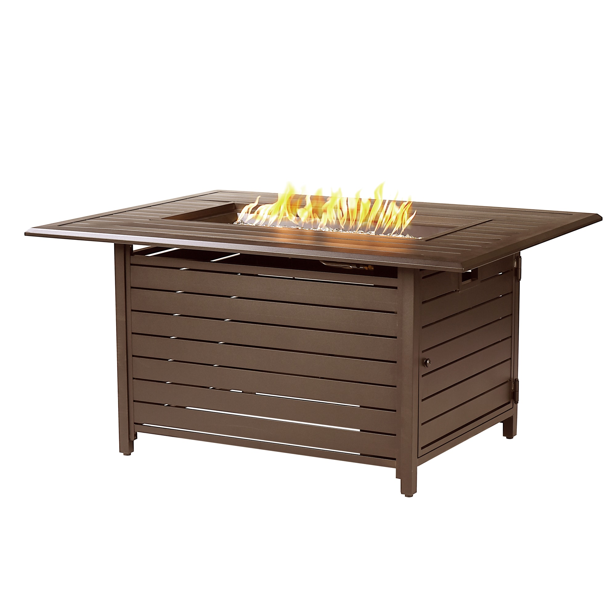 Oakland Living 48-in W Brown Portable Aluminum Rectangle Propane Gas ...