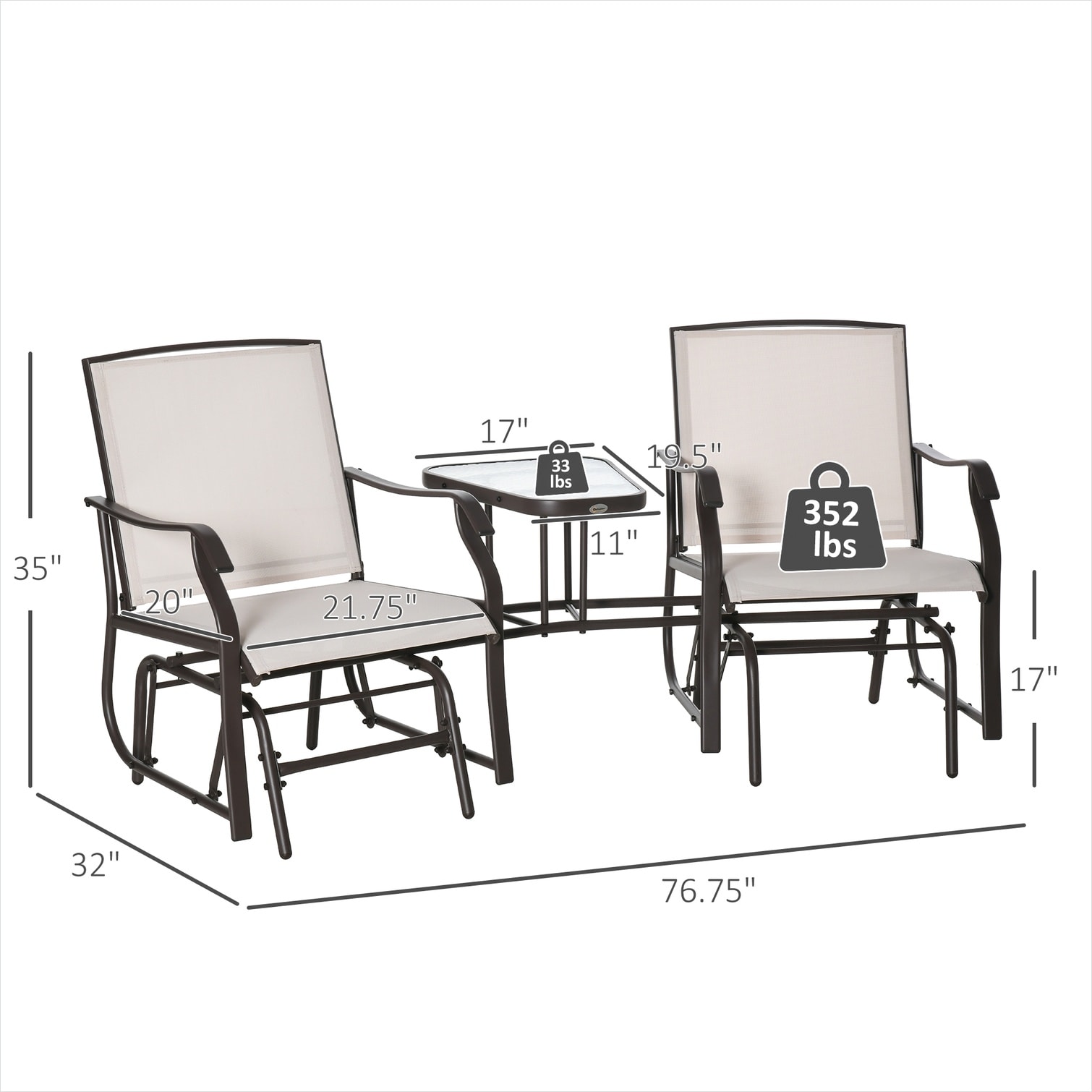 SunJet SC9HU7UC70H5 Patio-Conversation-Sets - View #5