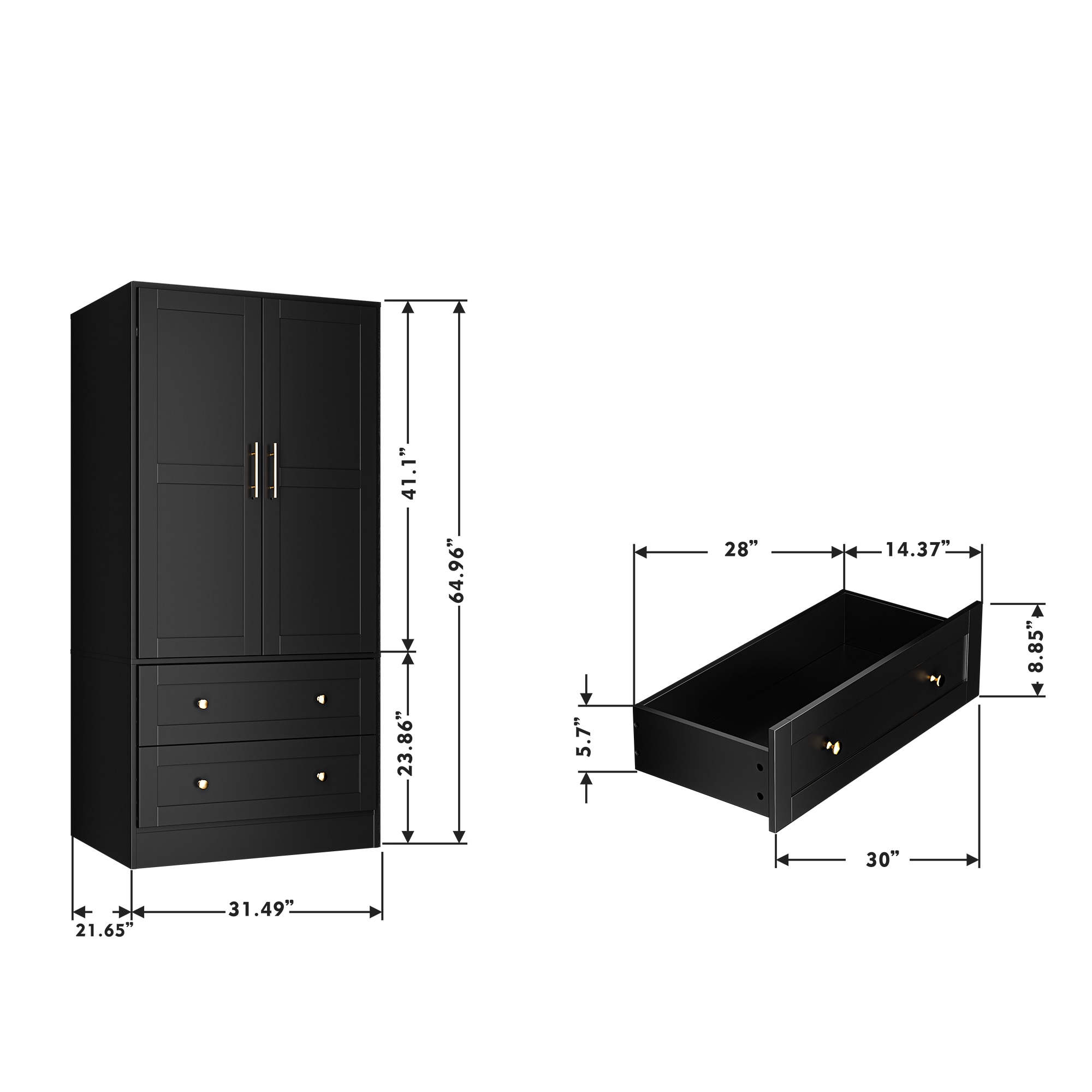 FurniFusion SF-R-YG-BK Utility-Storage-Cabinets - View #10