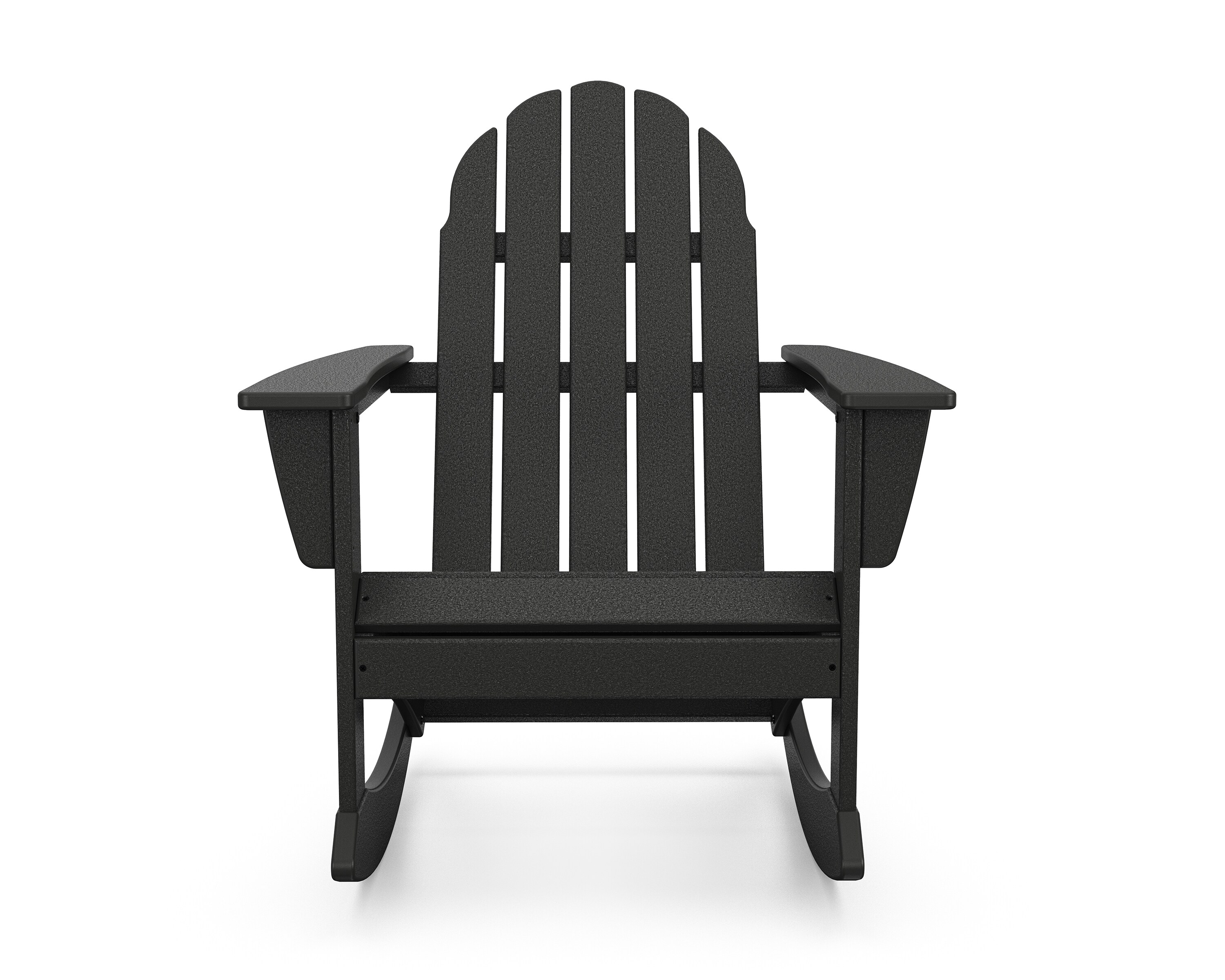 Black Polywood Vineyard Adirondack Rocking Chair