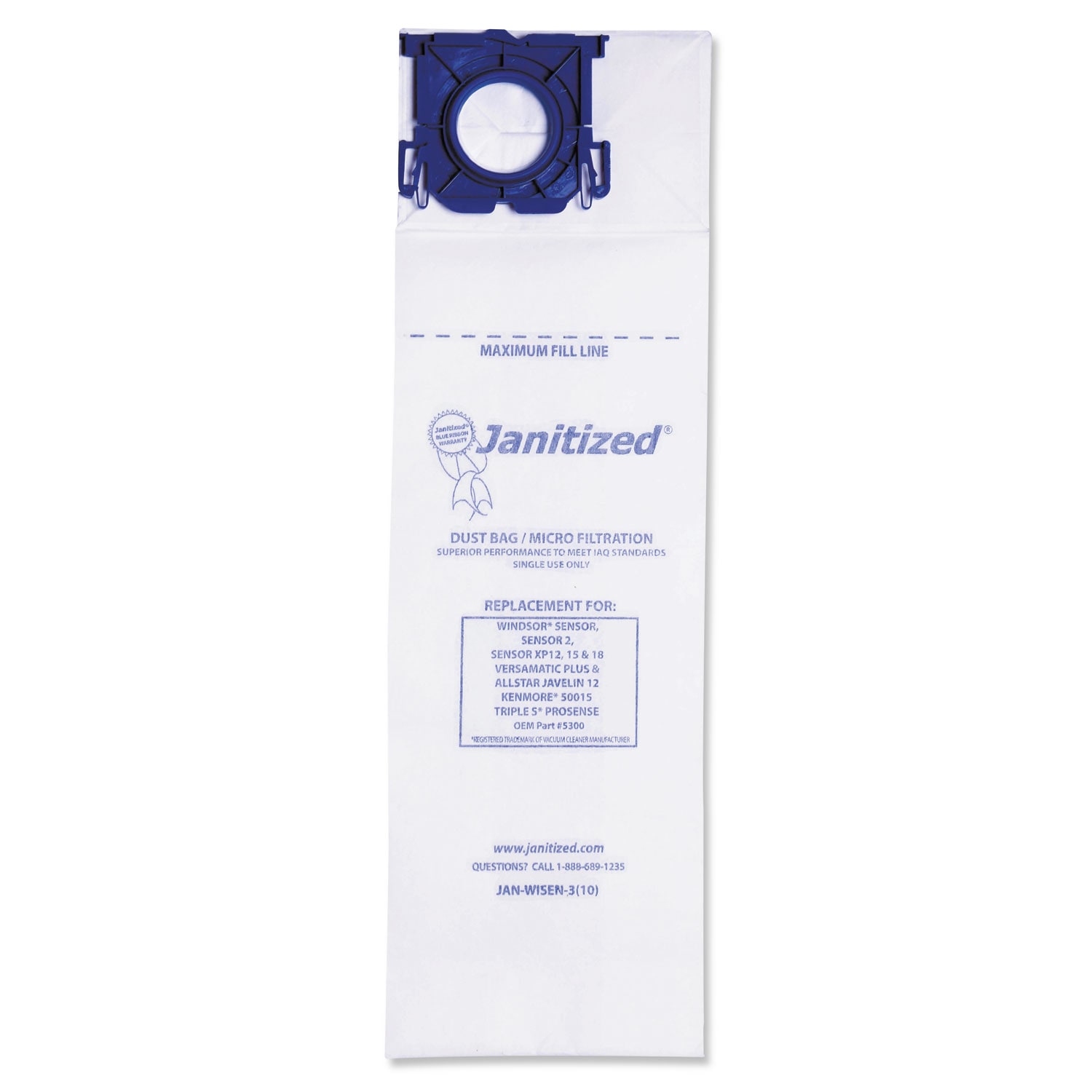 Vacuum Filter Bags Designed to Fit Windsor Sensor S S2 XP Versamatic Plus 100 Carton