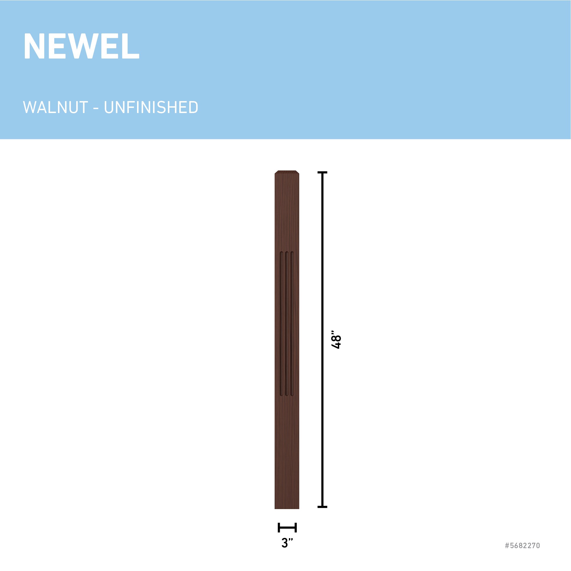 L.J. Smith Stair Systems LJF-4110-W Interior-Stairpart-Newel-Posts - View #3