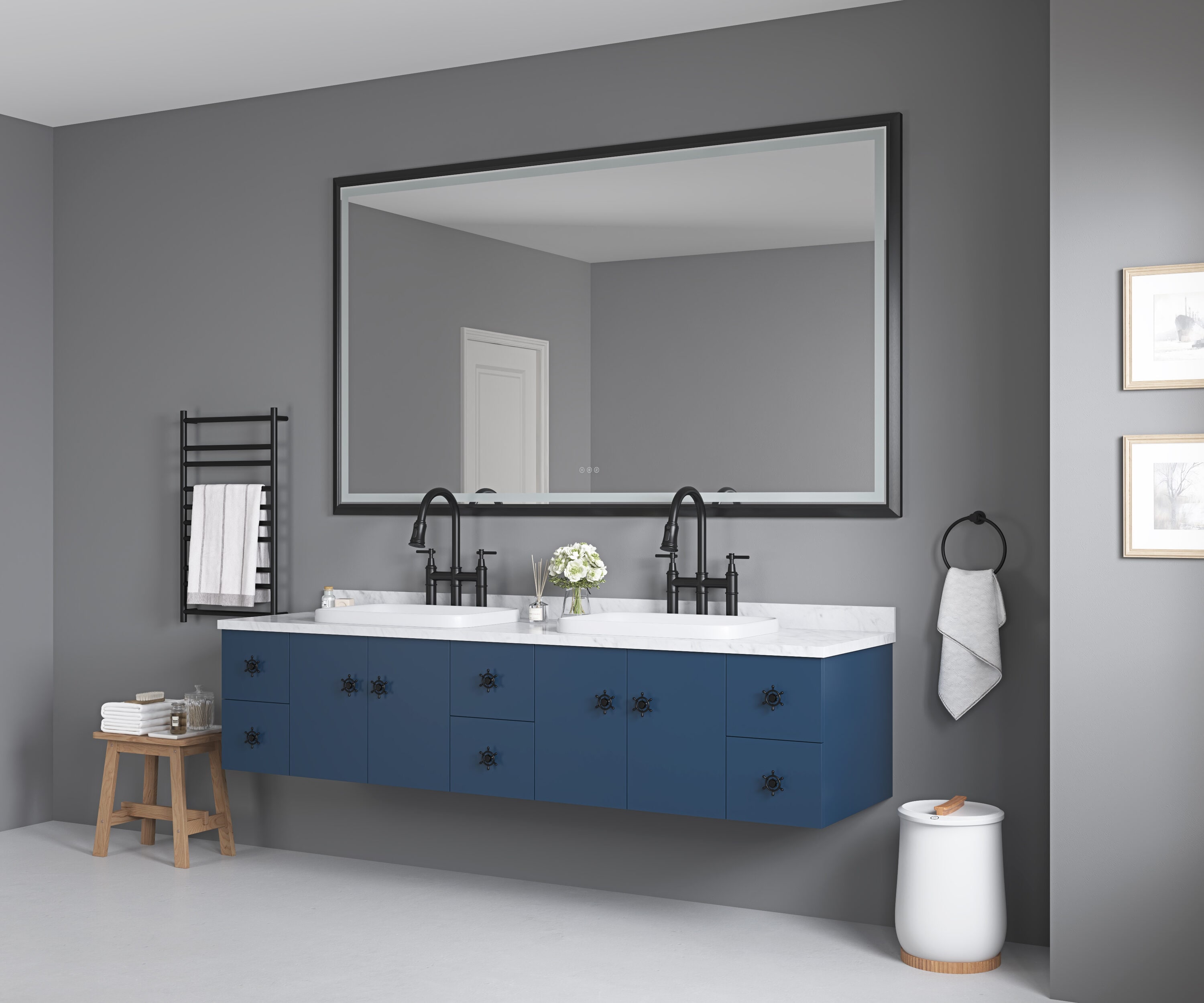 Vacolite KP-9648BL09 Framed-Bath-Mirrors - View #2