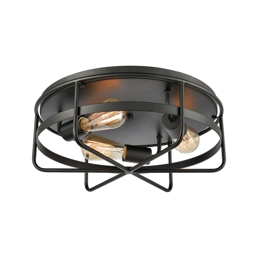Westmore by ELK Lighting FM328364 Penniman 1 -Light 16-in Matte Black Flush Mount Light