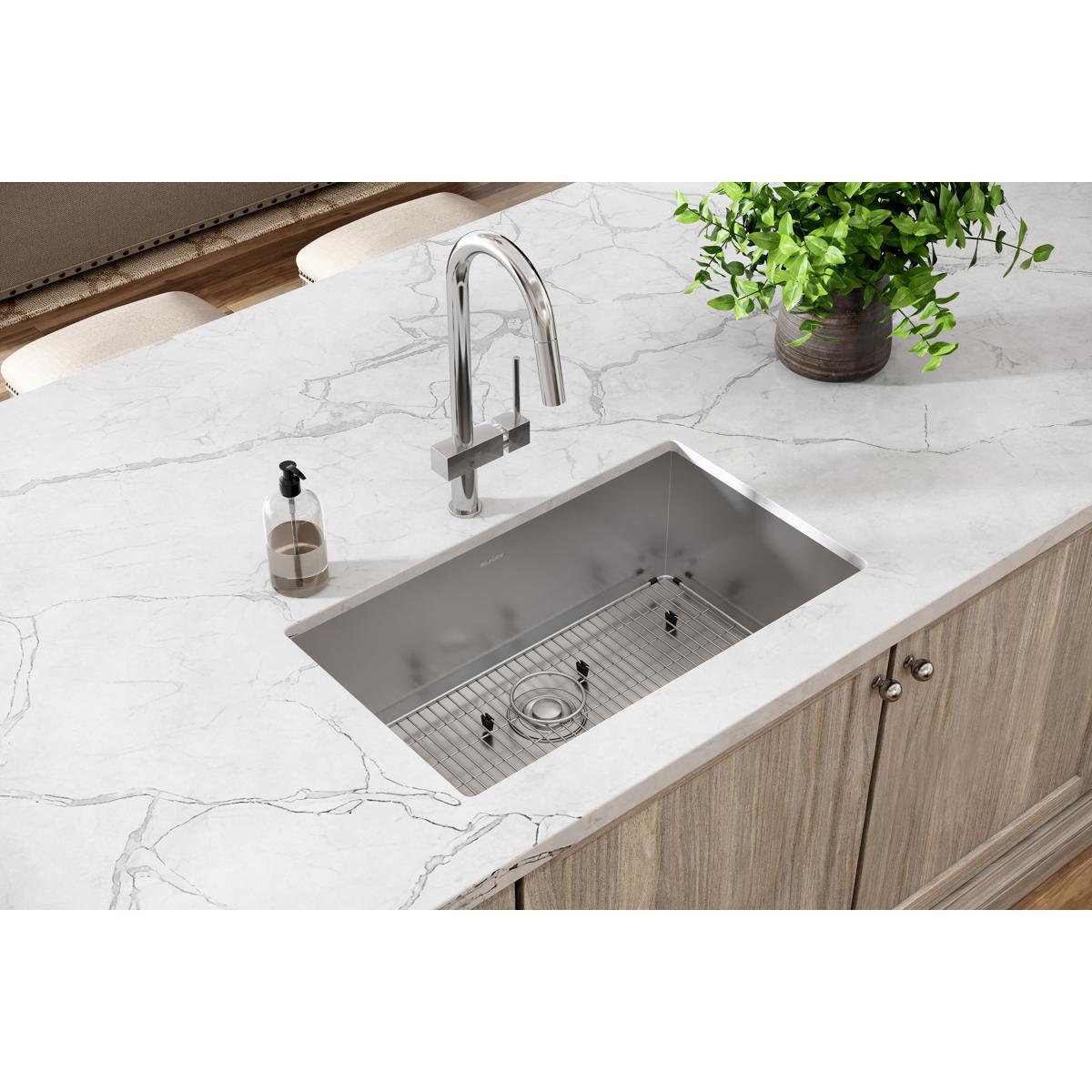 Elkay EFRU281610TC Crosstown Undermount 30.5-in x 18.5-in Stainless steel Single bowl 16 -Gauge Kitchen Sink