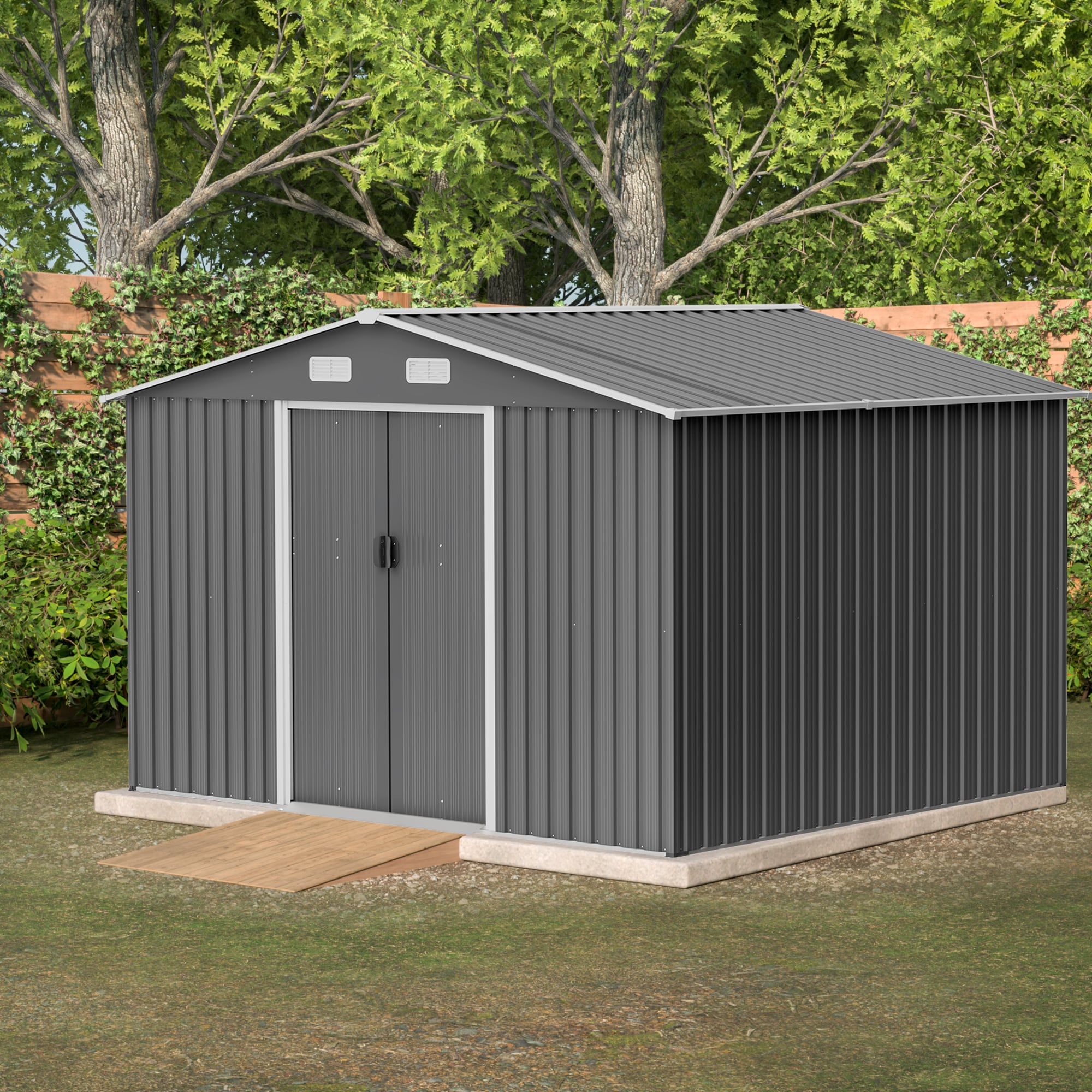 WELLFOR TWSG018-GR Metal-Storage-Buildings-Sheds - View #6