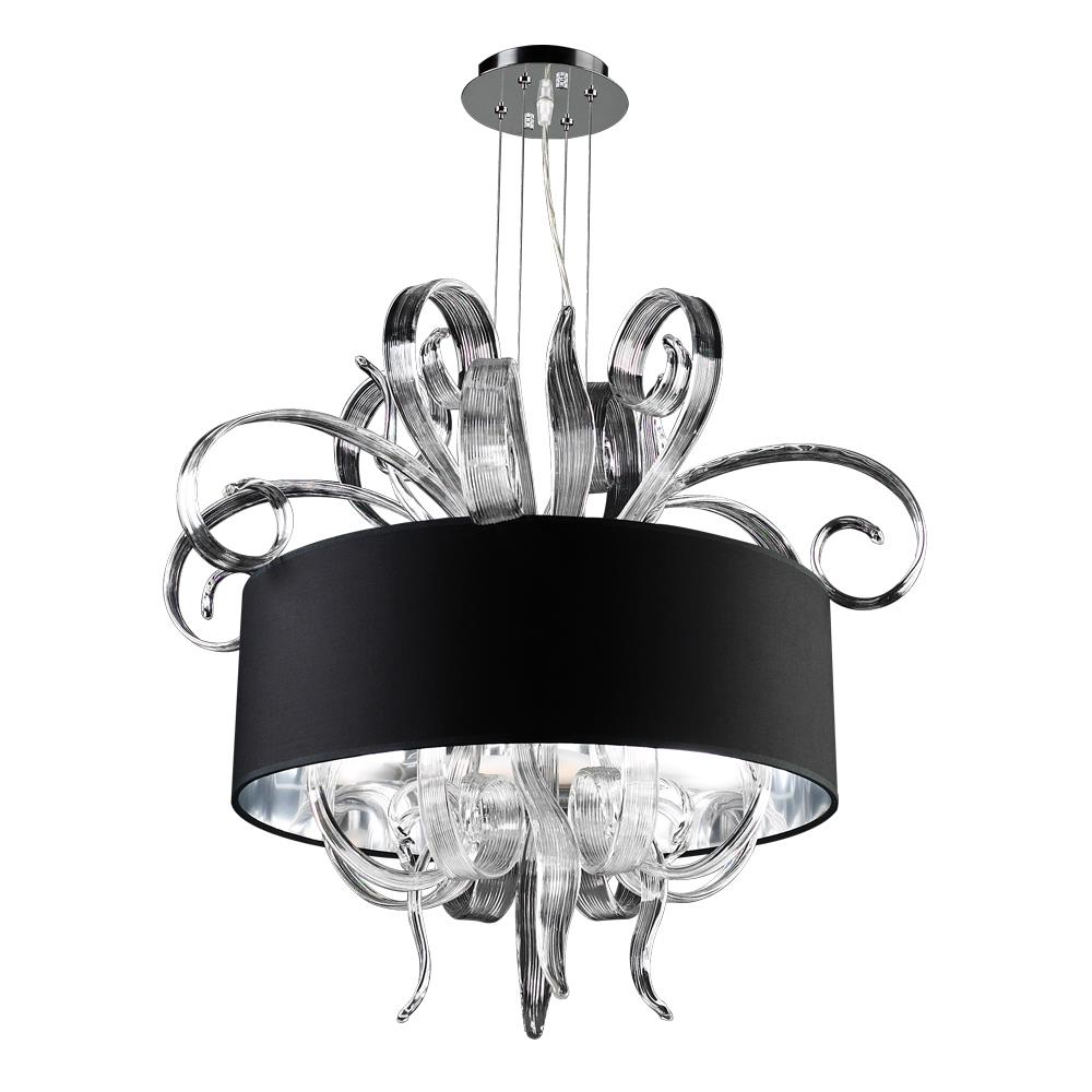 PLC Lighting 34143 PC 1-Light Polished Chrome Transitional Dry Rated Chandelier