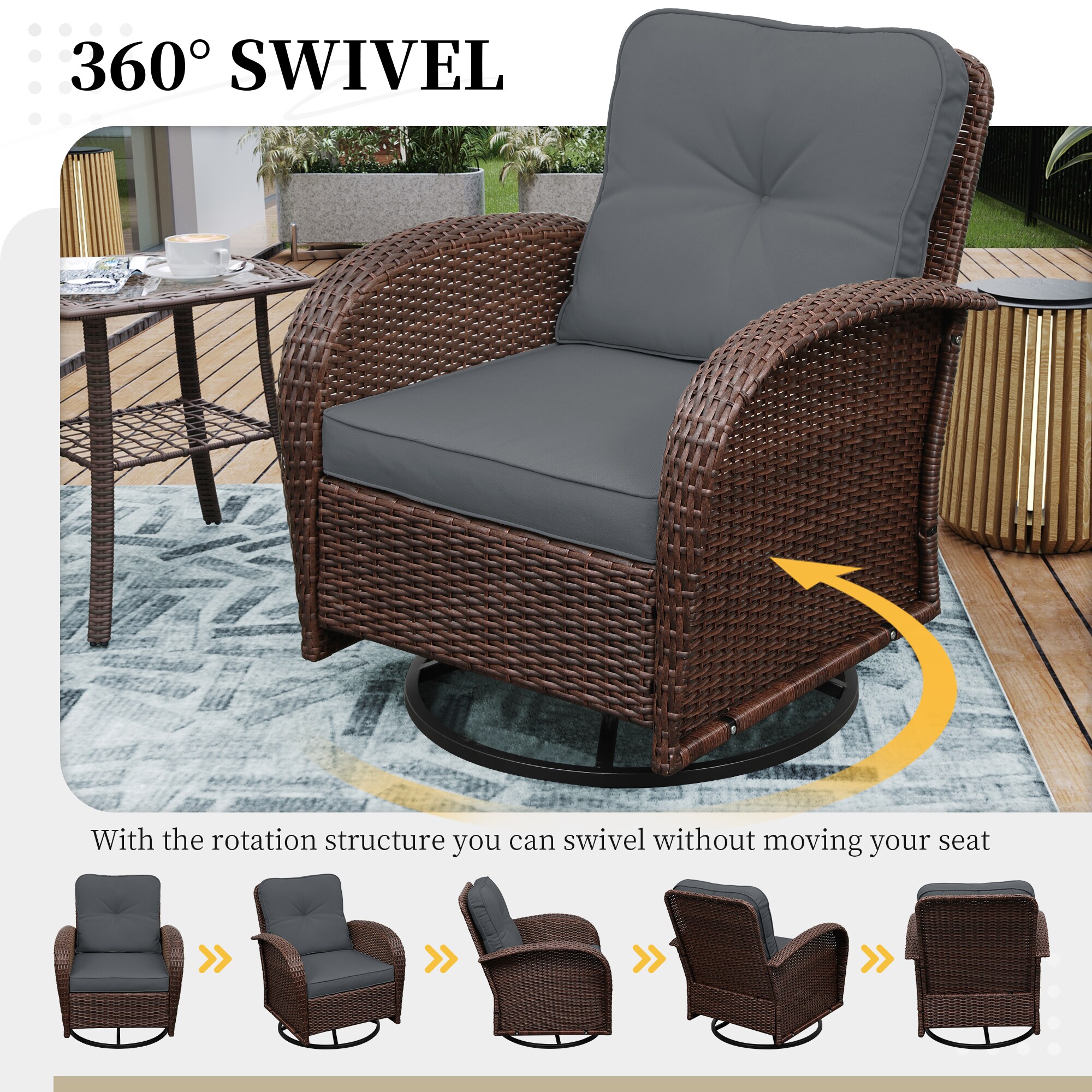 UPHA PL-CZY11-Z3 Patio-Conversation-Sets - View #7