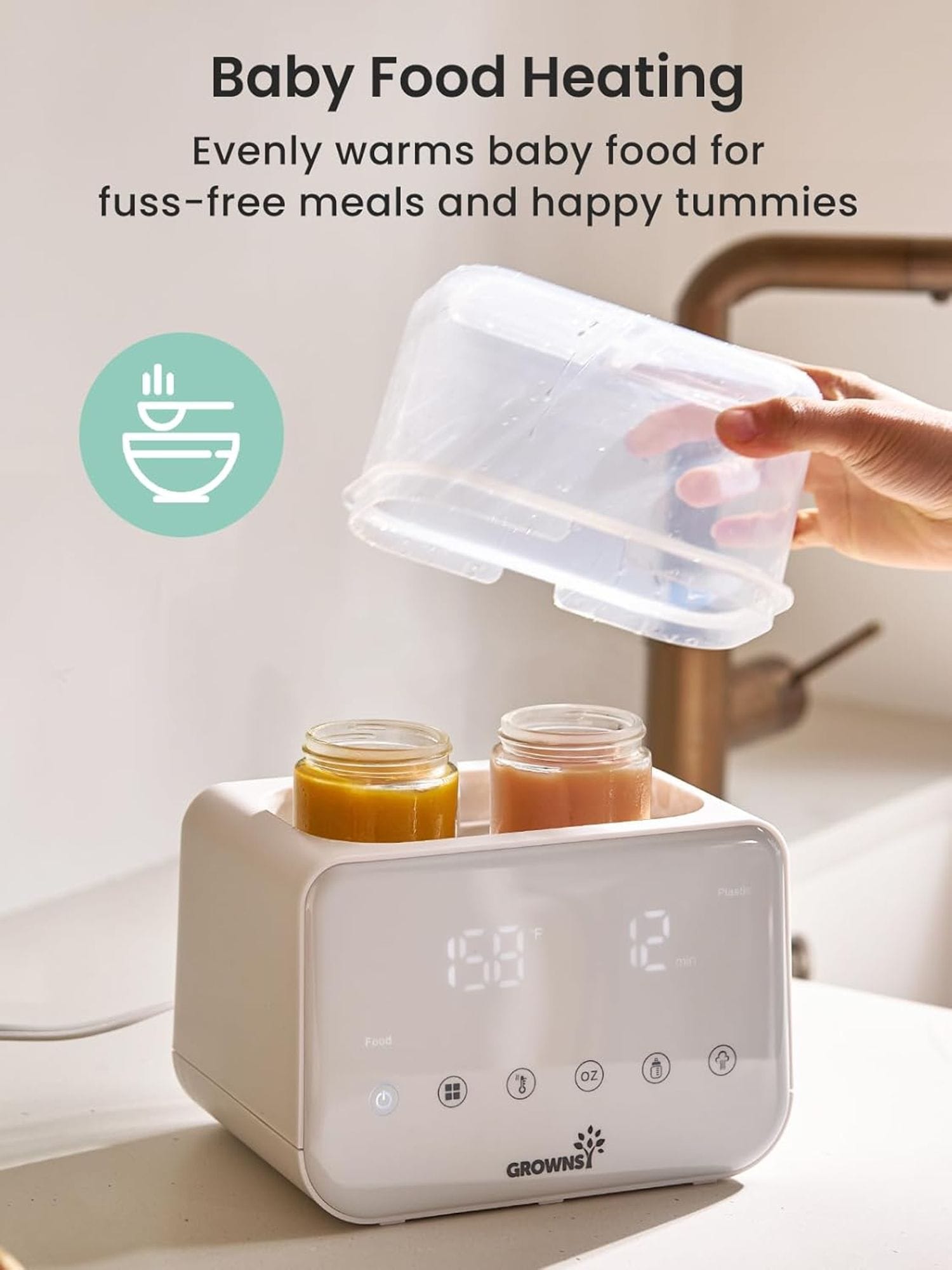 GROWNSY W3-1WHITE-LOWE Baby-Food-Makers-Bottle-Warmers - View #4