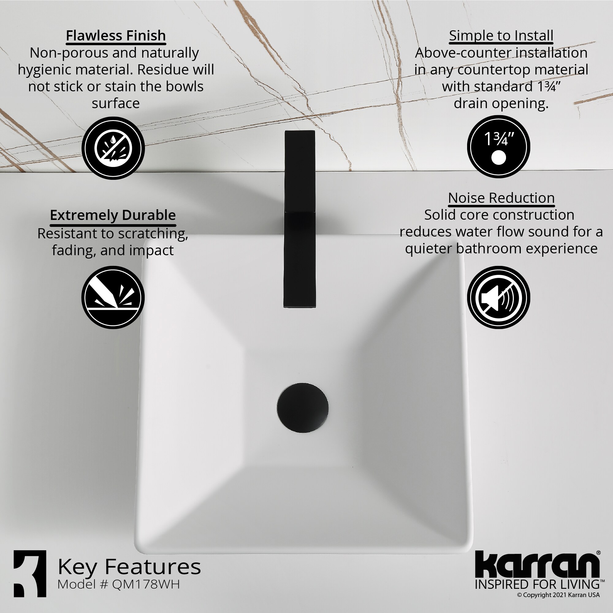 Karran QM178WH Bath-Sink - View #4