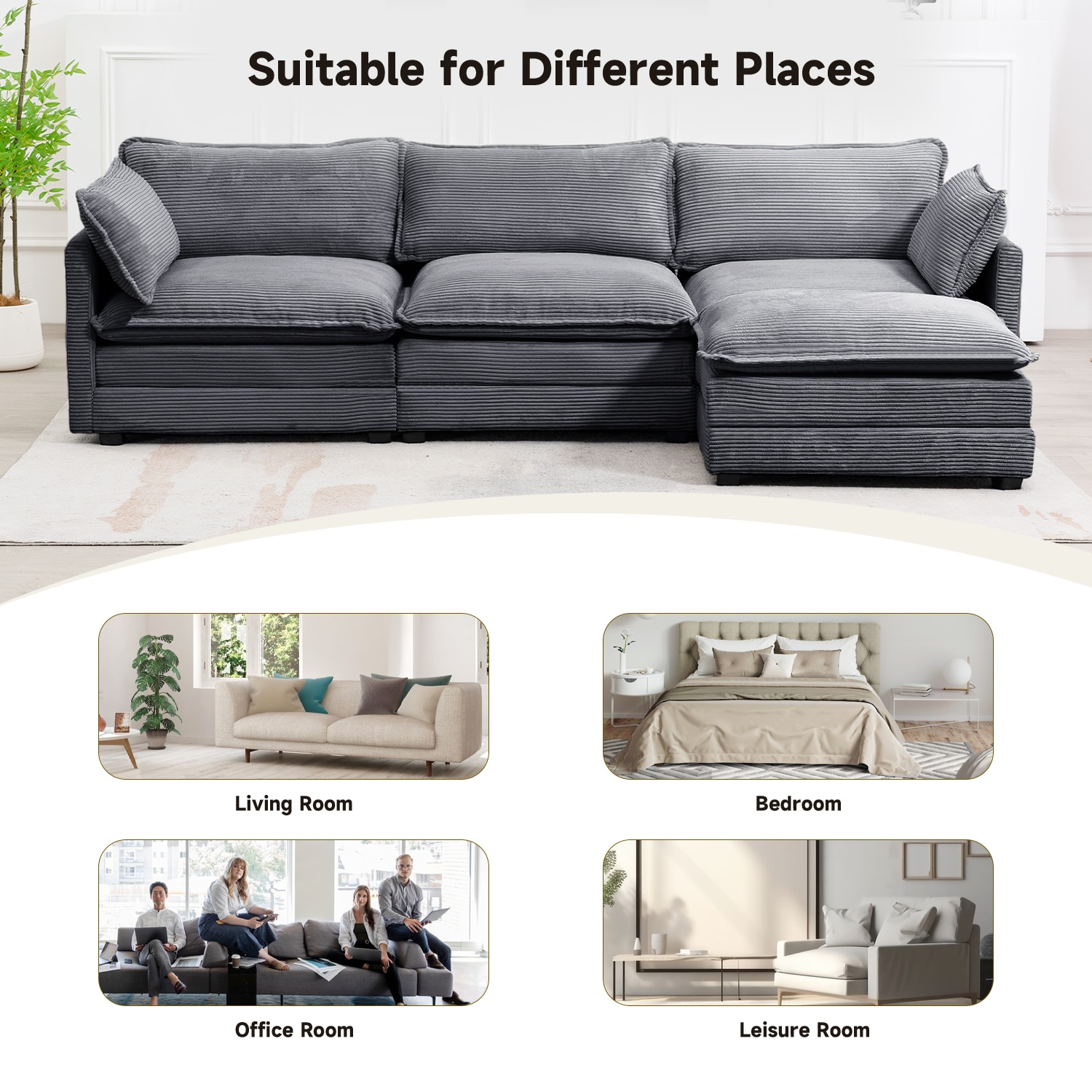 JEAREY DXRZJ-3S-BU Sofas-Loveseats - View #5