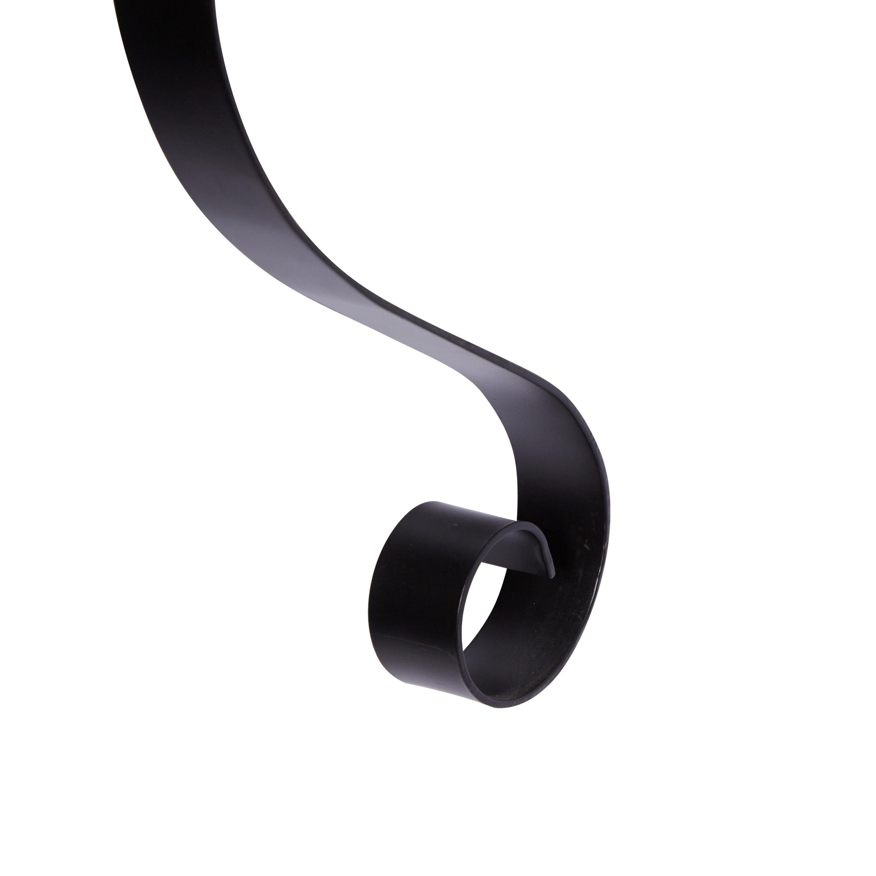 Elegant Scrollwork 27" Black Iron Wall Sconce, Plug-In Electric