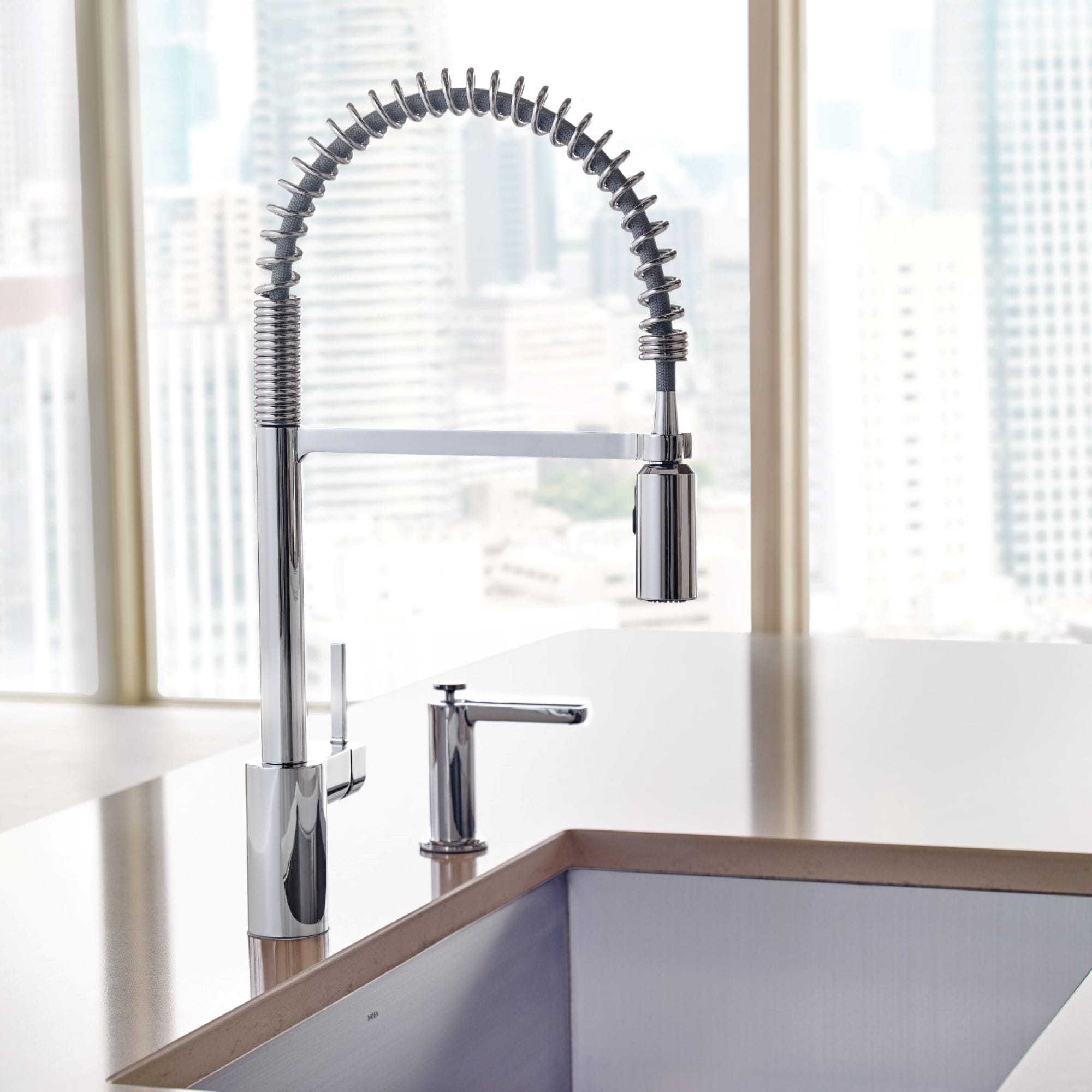 Moen 5923 Align Chrome Single Handle Deck-mount Pre-rinse Kitchen Faucet with Sprayer