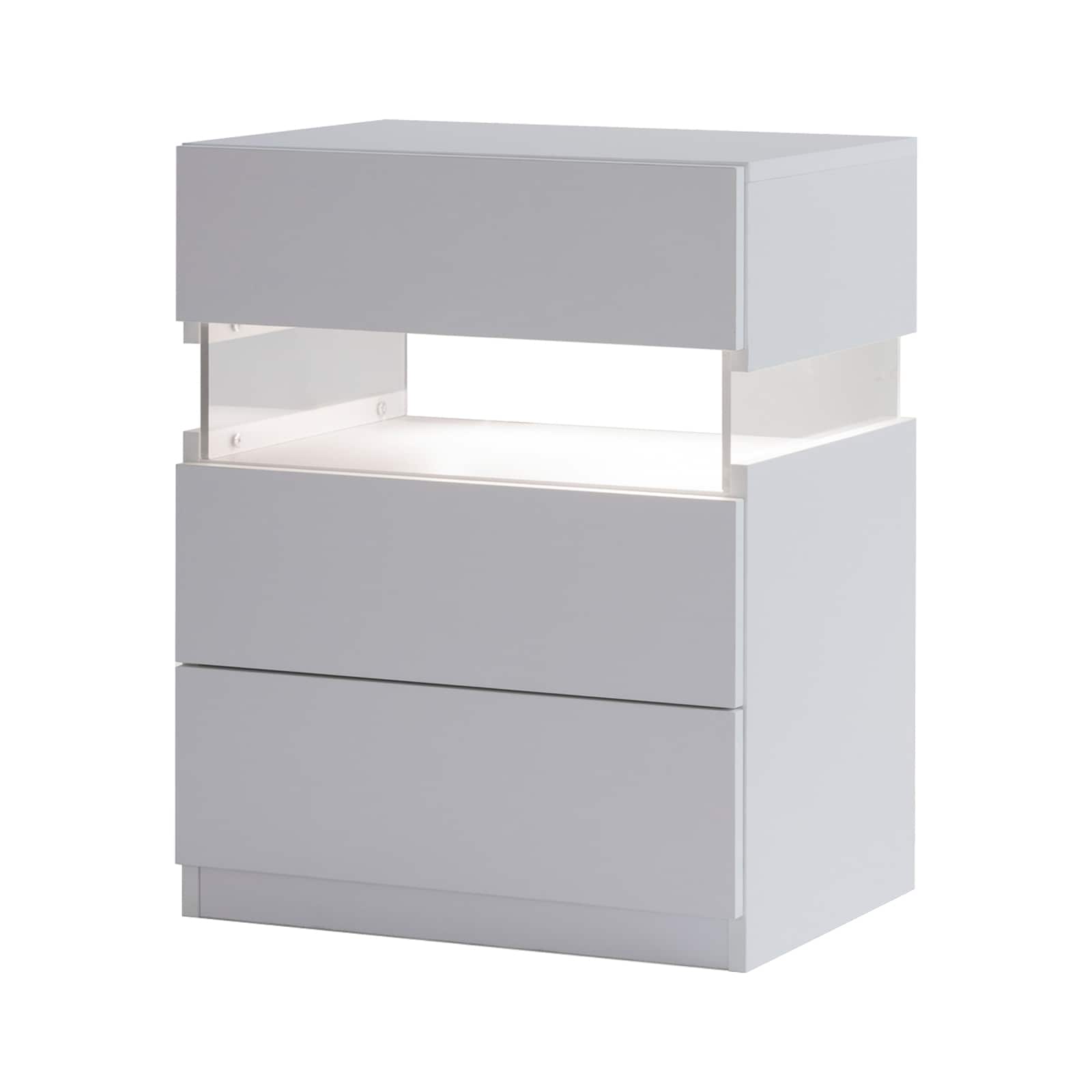Maocao Hoom White 2 -Drawer 19.67-in W x 22.44-in H Modern Nightstand