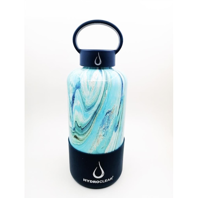 Hydroclear Printed glass silicone sleeve bottle 33-fl oz Ceramic Water  Bottle in the Water Bottles & Mugs department at