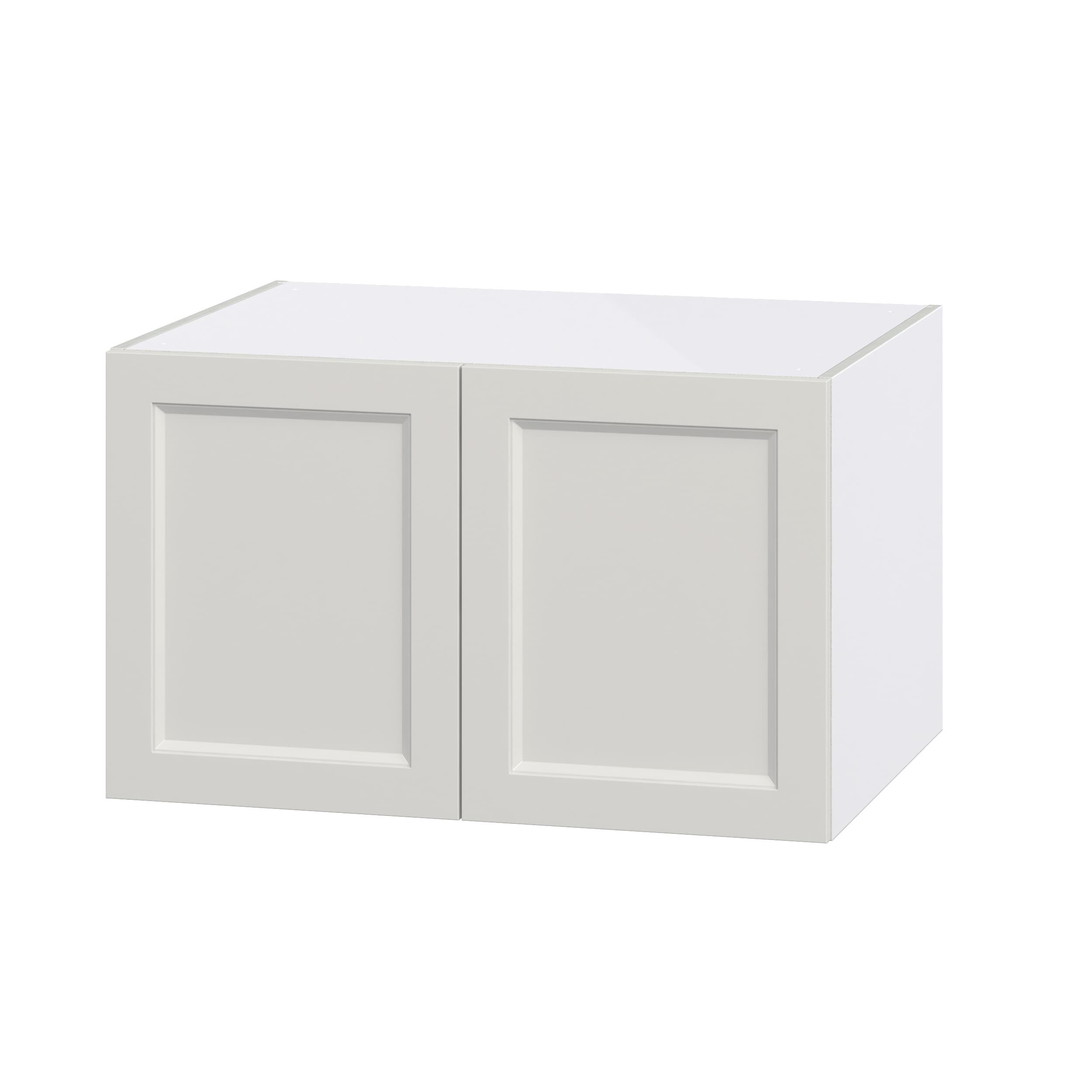 Hugo&Borg 33-in W x 20-in H x 24-in D Warm White Wall Fully Assembled Cabinet (Recessed Panel Shaker Door Style)