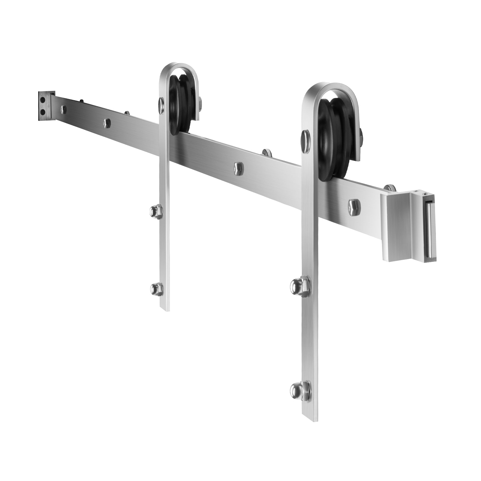 VEVOR - 5FT Sliding Barn Door Hardware Kit 330 LBS Weight Capacity Compatible with 30 Inches Max ...