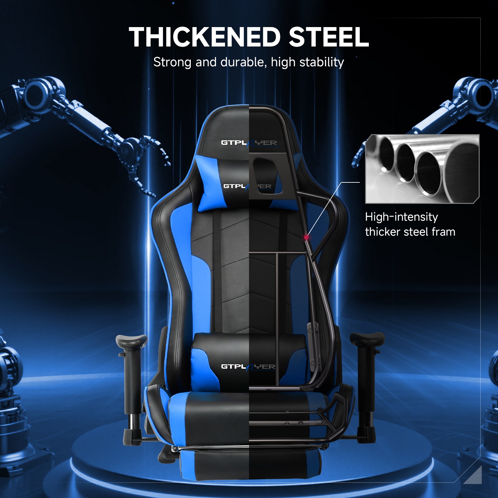 GTPLAYER LOWE'S-GT890MF-BLUE Office-Chairs - View #4