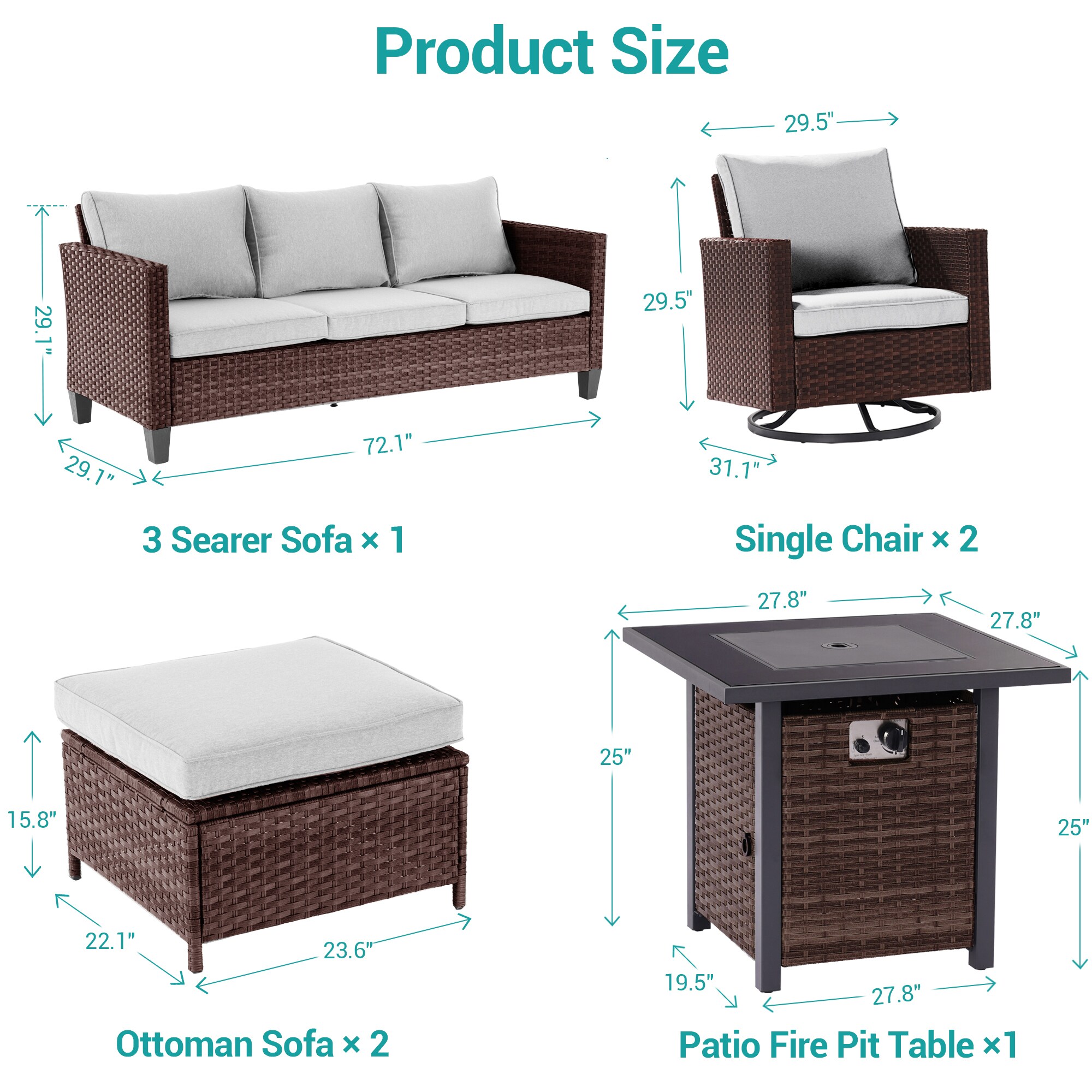 ACEGOSES LW-115BLY-T5 Patio-Conversation-Sets - View #4