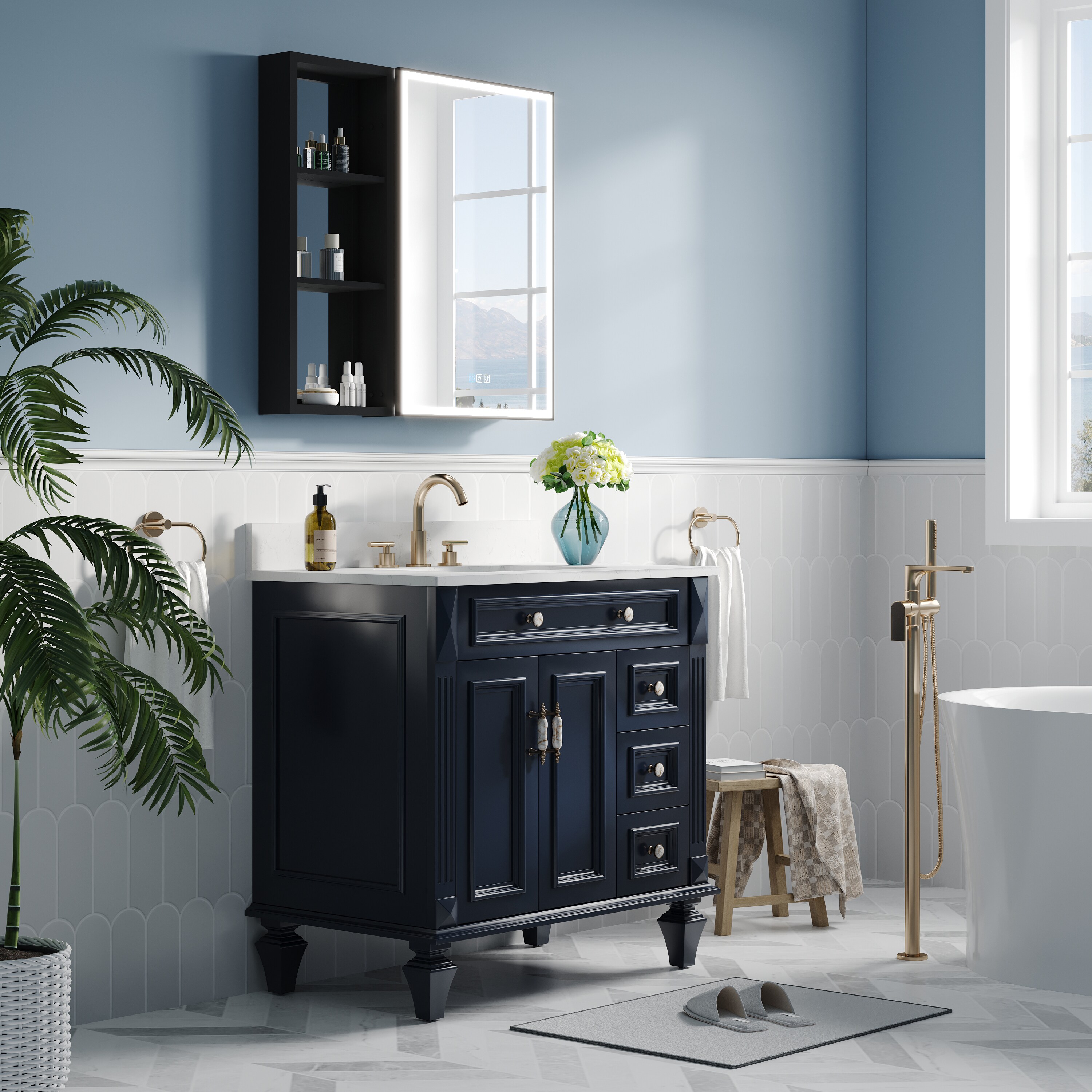 CALVON CLW122030RMC Bathroom-Medicine-Cabinets - View #17