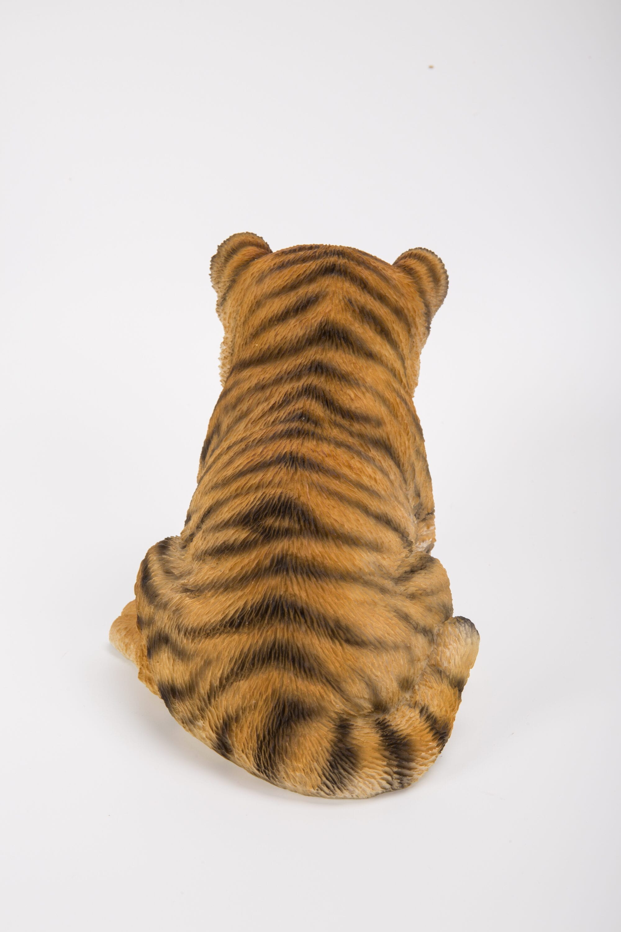 Adorable Realistic Sitting Tiger Cub Garden Statue