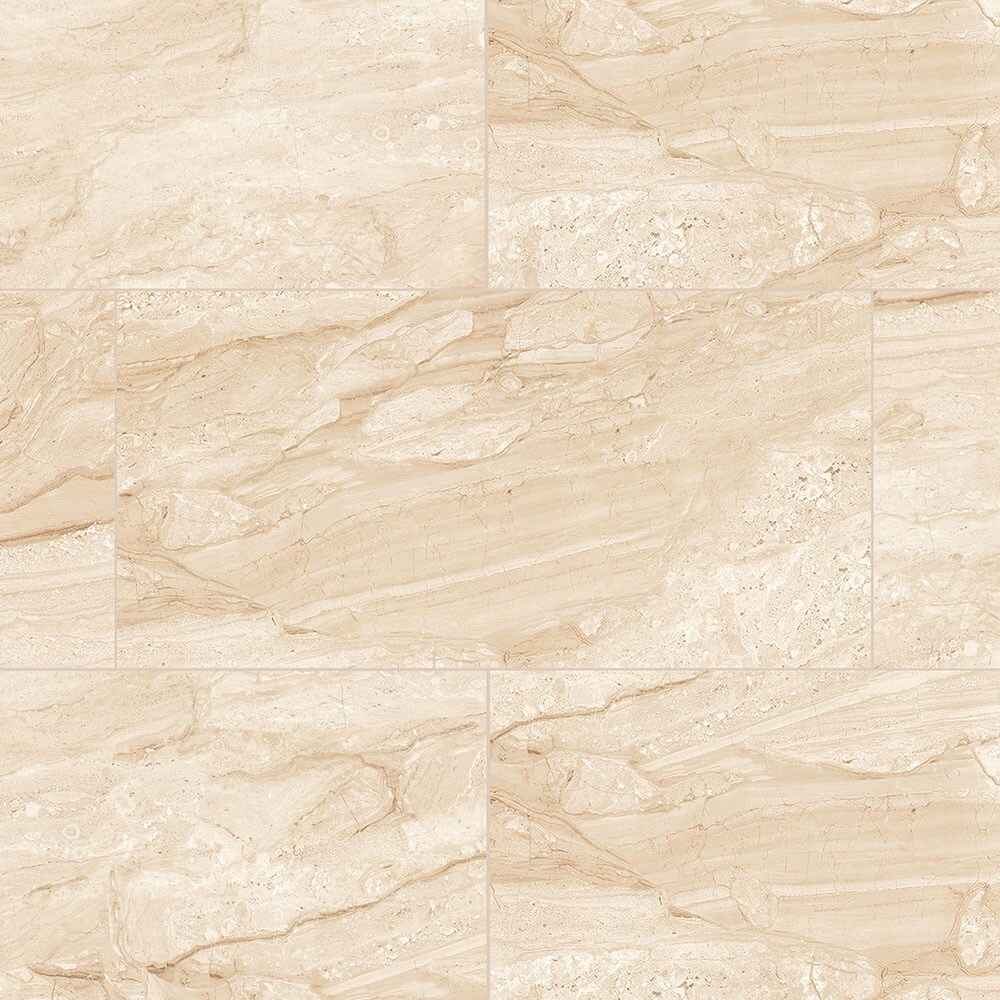 Champagne 12-in x 24-in Polished Porcelain Marble Look Floor and Wall Tile (1.937-sq. ft/ Piece) | - Elida Ceramica LWSSMMC1224P