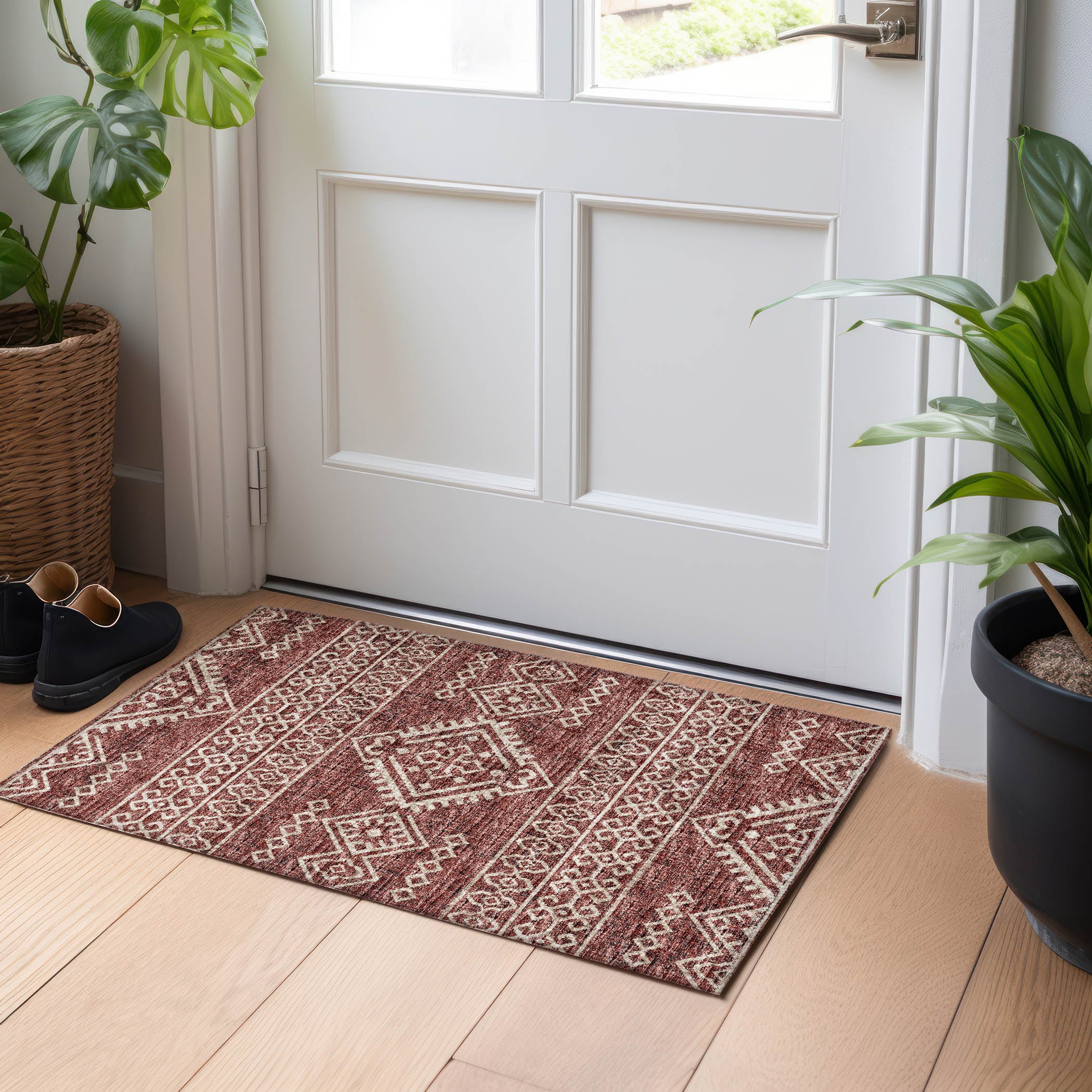 Addison Rugs AMF120CA20X30 Mayfield AMF120CA 2 x 3 (ft) Loomed Polyester Canyon Rectangular Indoor Geometric Machine washable Area rug