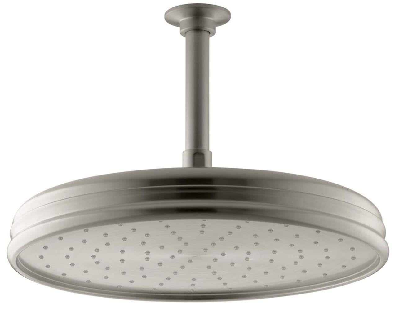KOHLER Traditional Vibrant Brushed Nickel Round Rain Shower Head  