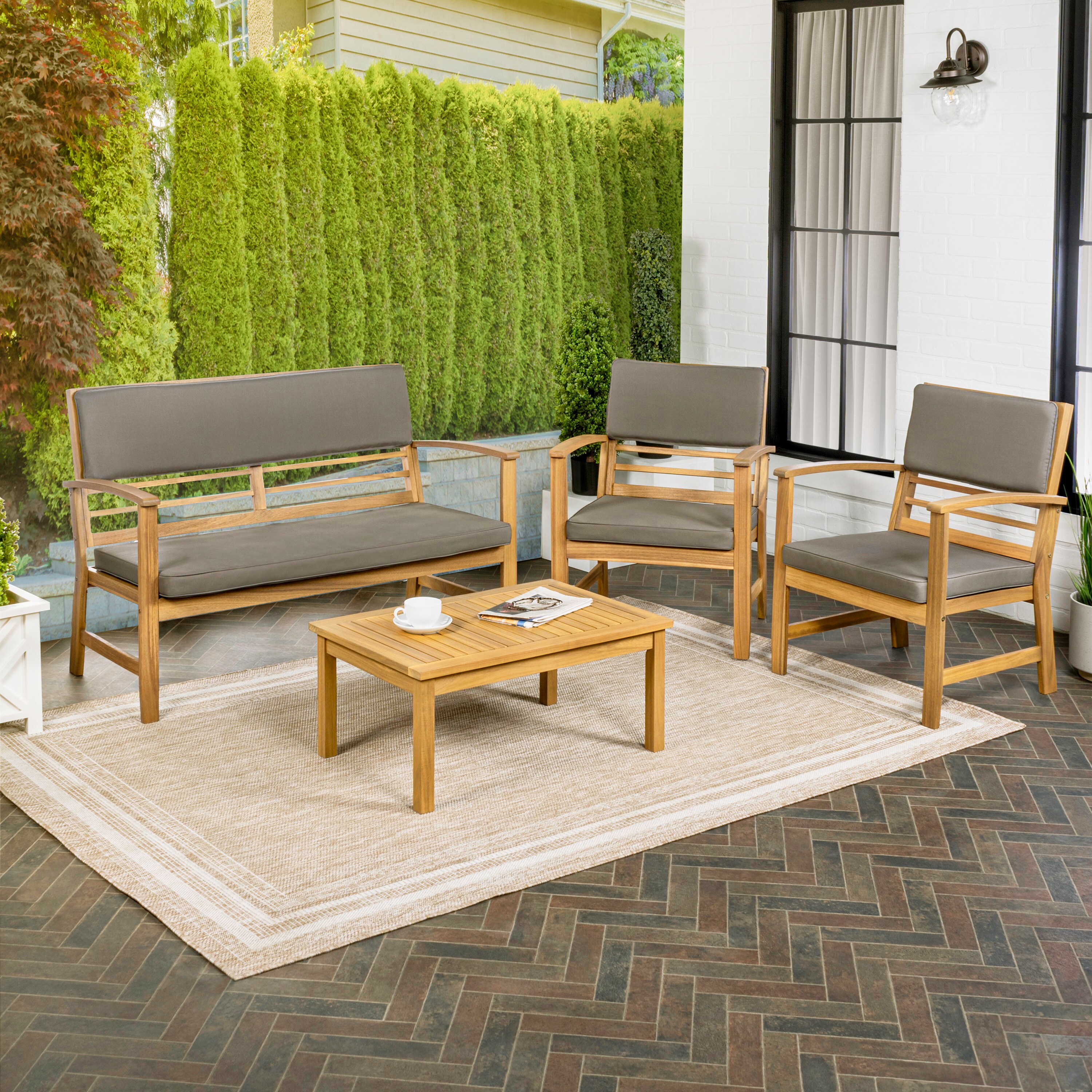 JONATHAN  Y LVG1000B-4SET Patio-Conversation-Sets - View #2